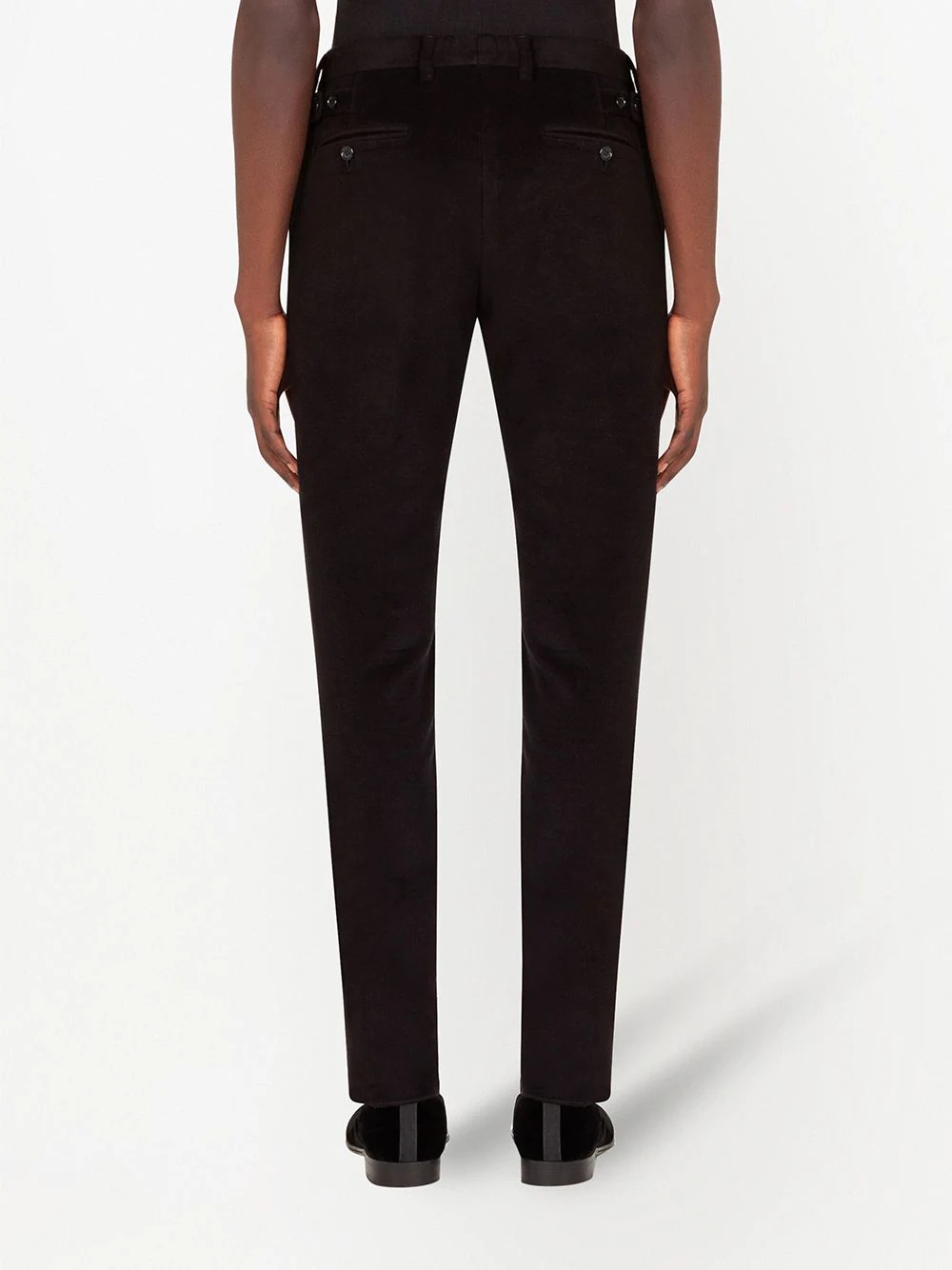 velvet tailored trousers - 4