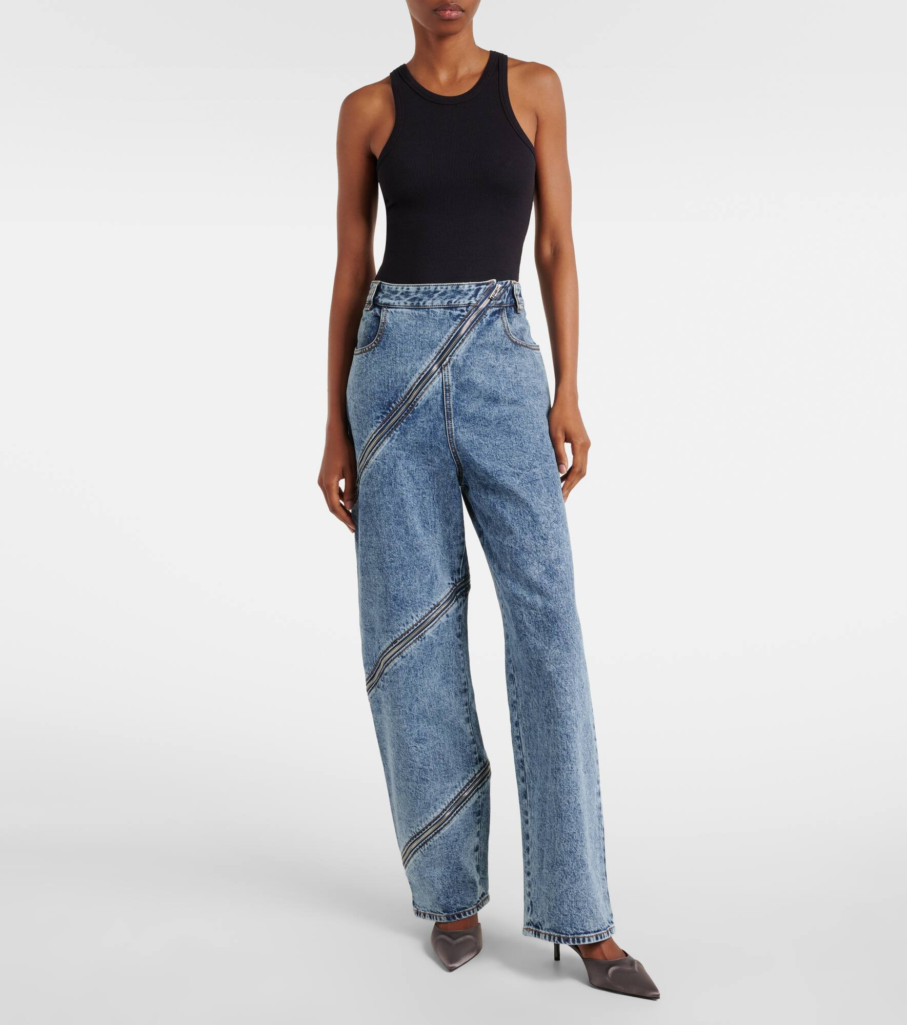 Le Cœur 3D 55 satin mules - 3