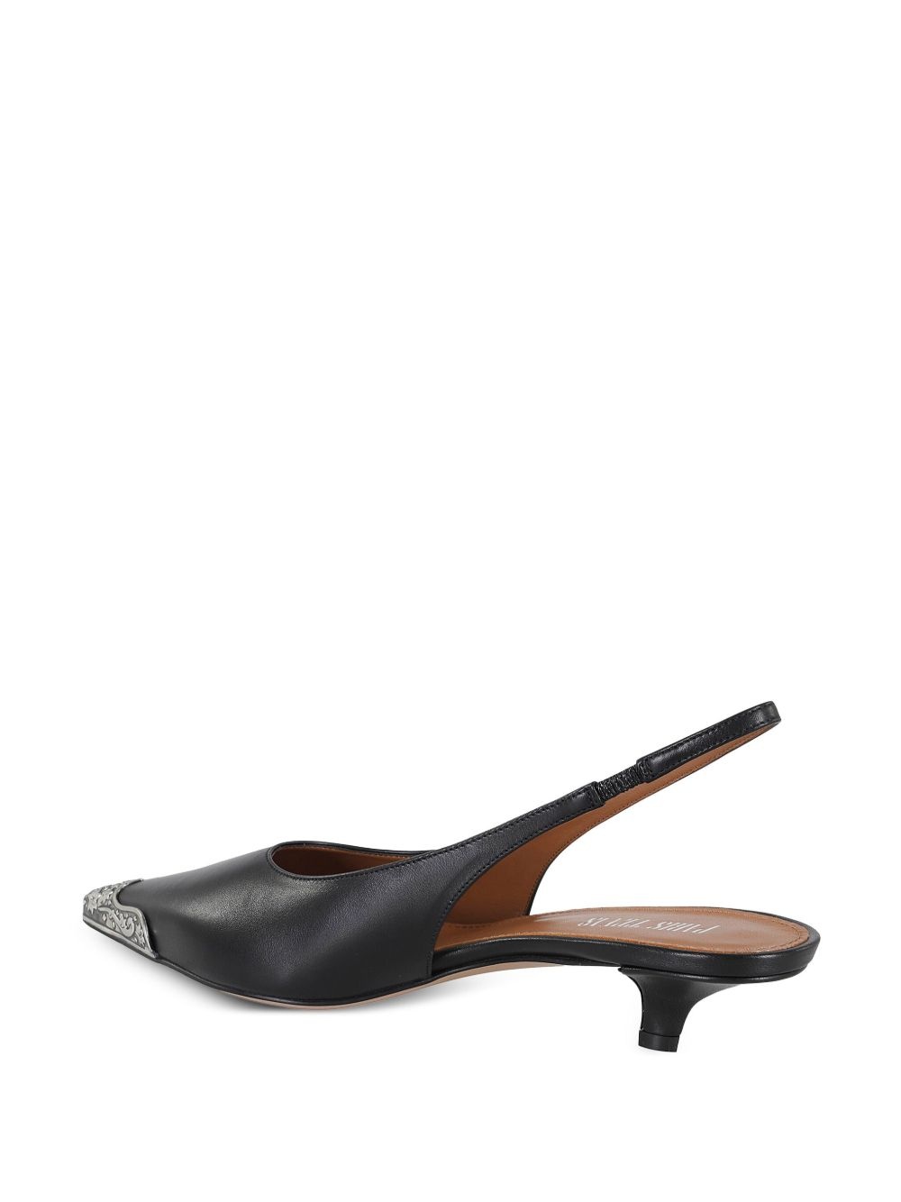 35mm leather slingback pumps - 3