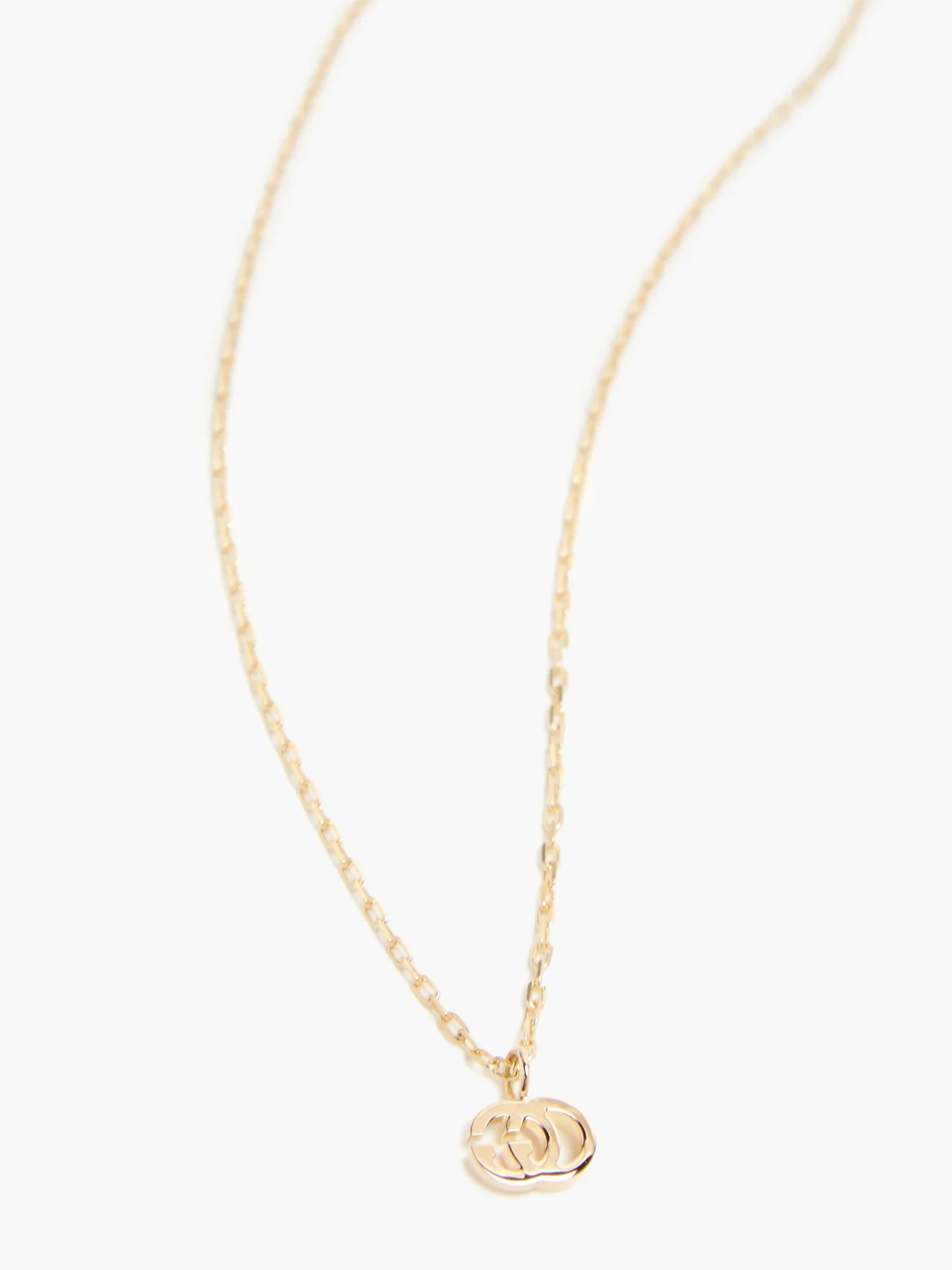 GG-logo 18kt gold chain necklace - 3