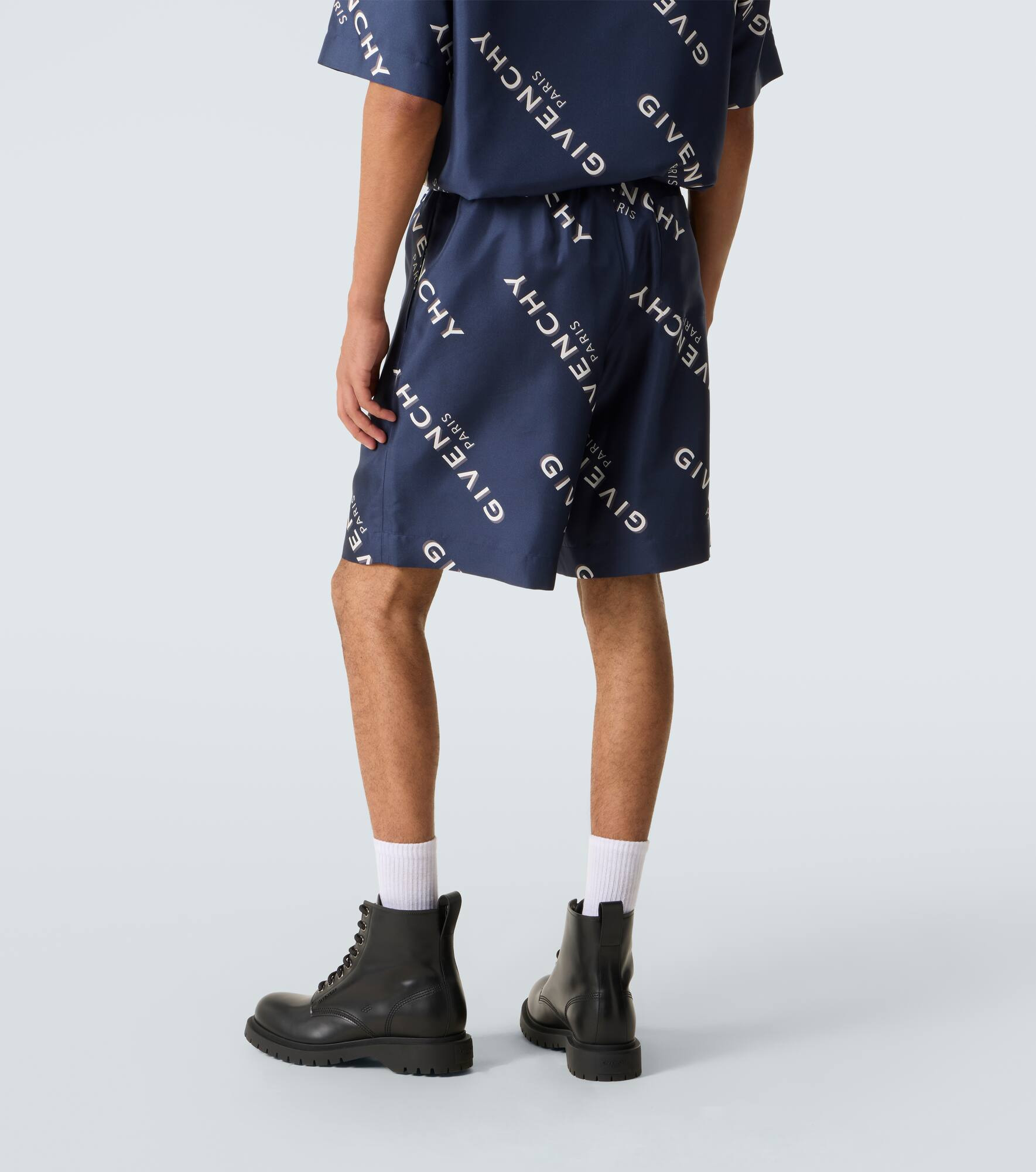 Givenchy Shadow silk Bermuda shorts - 4