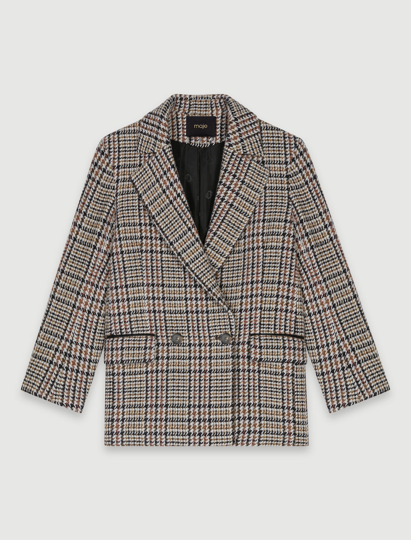 Short checked jacket - 1