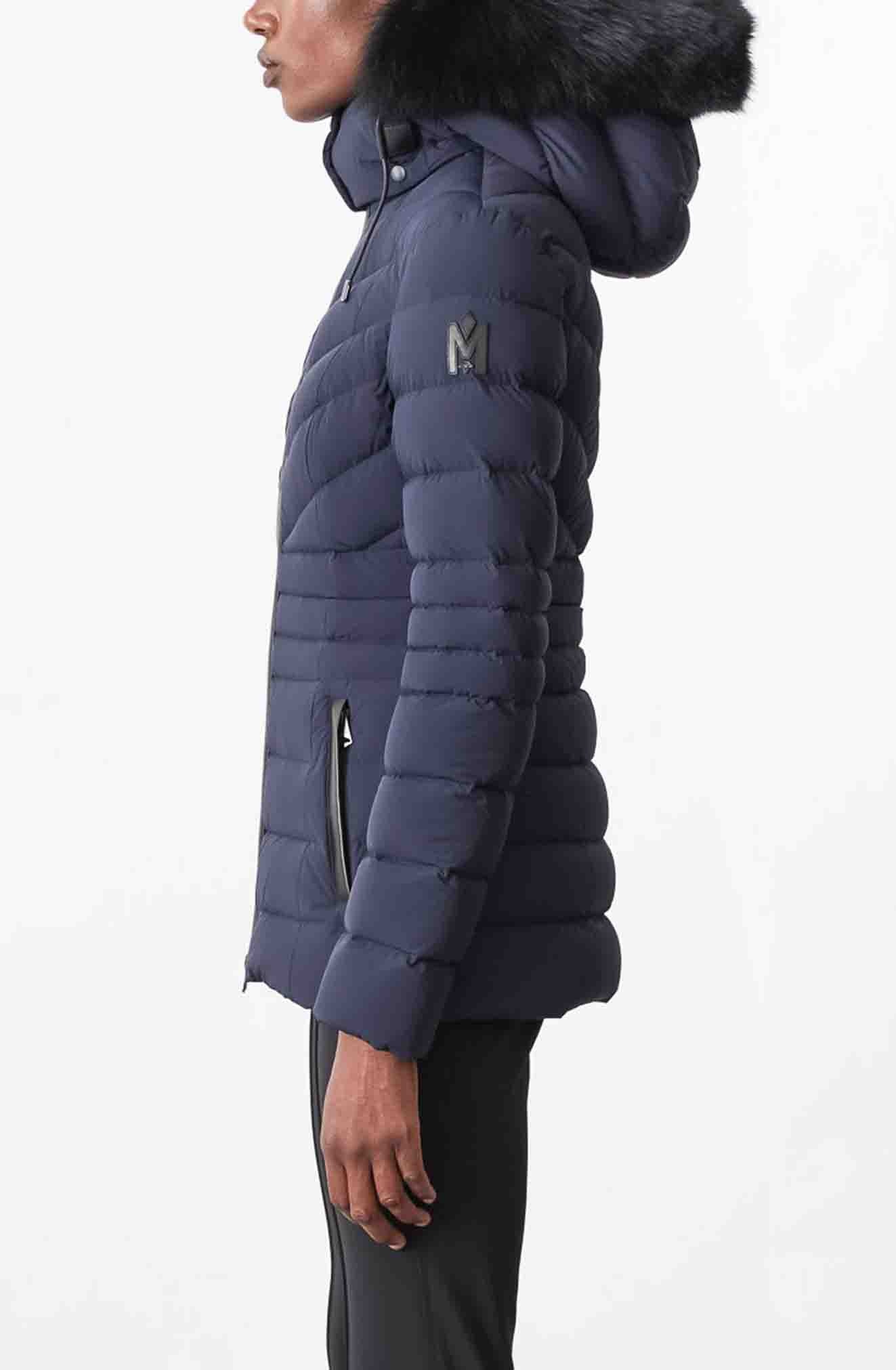 PATSY Agile 360 down jacket with blue fox fur - 5