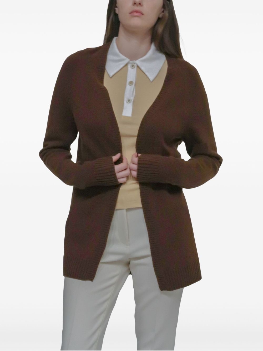 open-front cardigan - 5