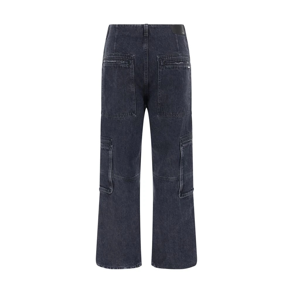 CARGO DENIM PANTS WITH POCKETS - 2