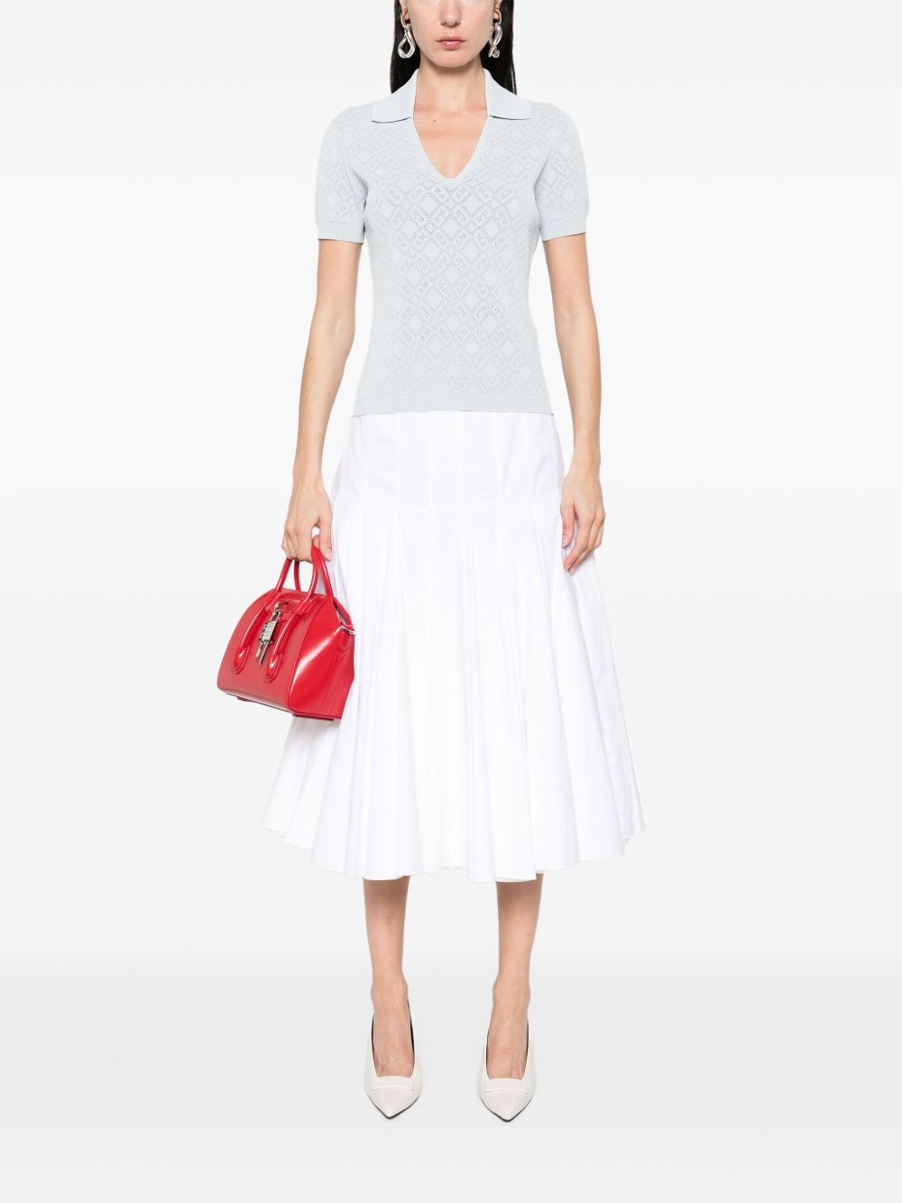 fine knit T-shirt - 2
