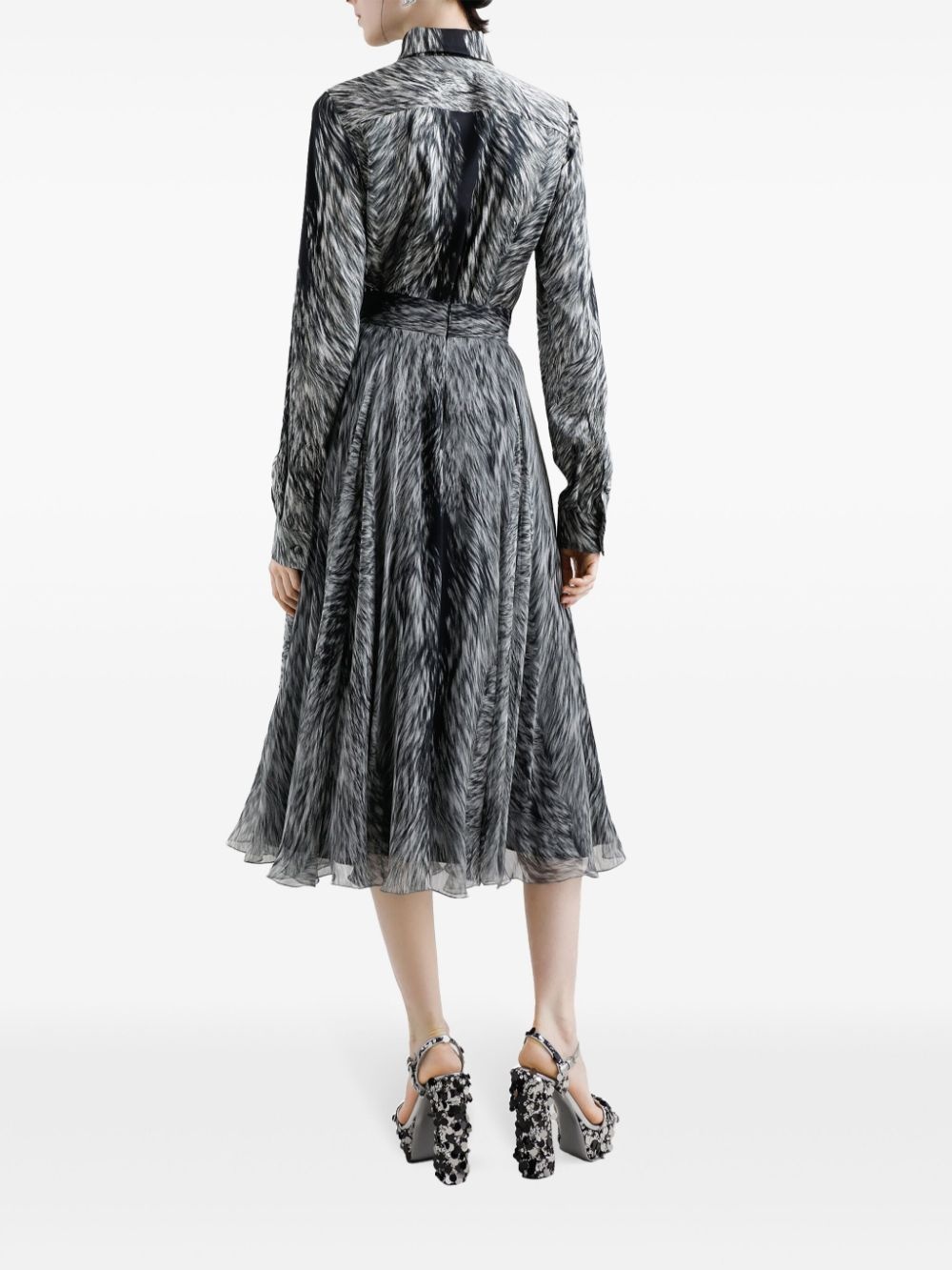 graphic-print midi skirt - 3