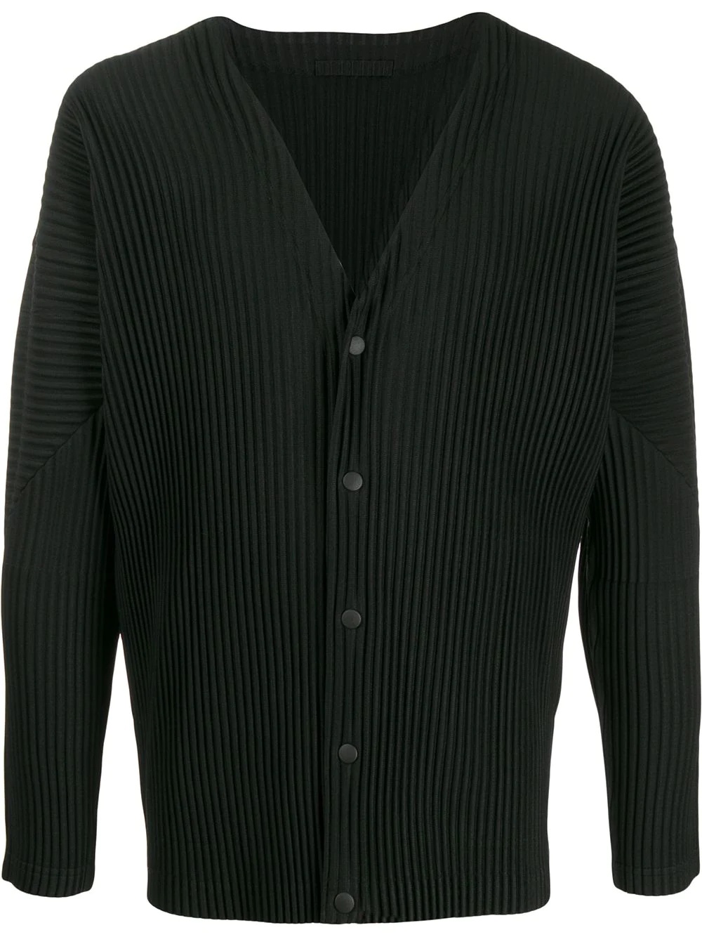 ribbed style cardigan - 1