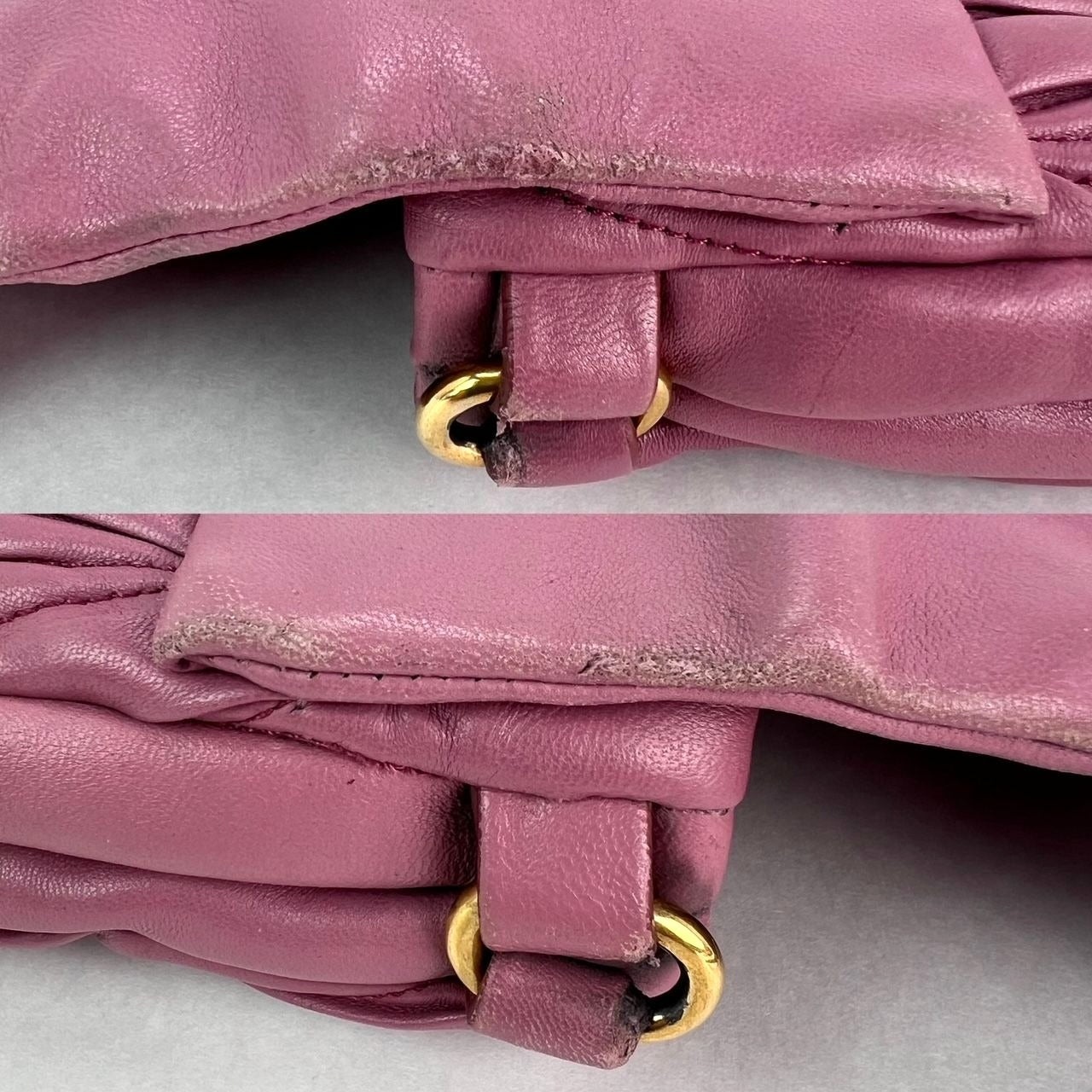 Miu MIU Matelasse Pink Nappa Leather Shoulder Bag - 4