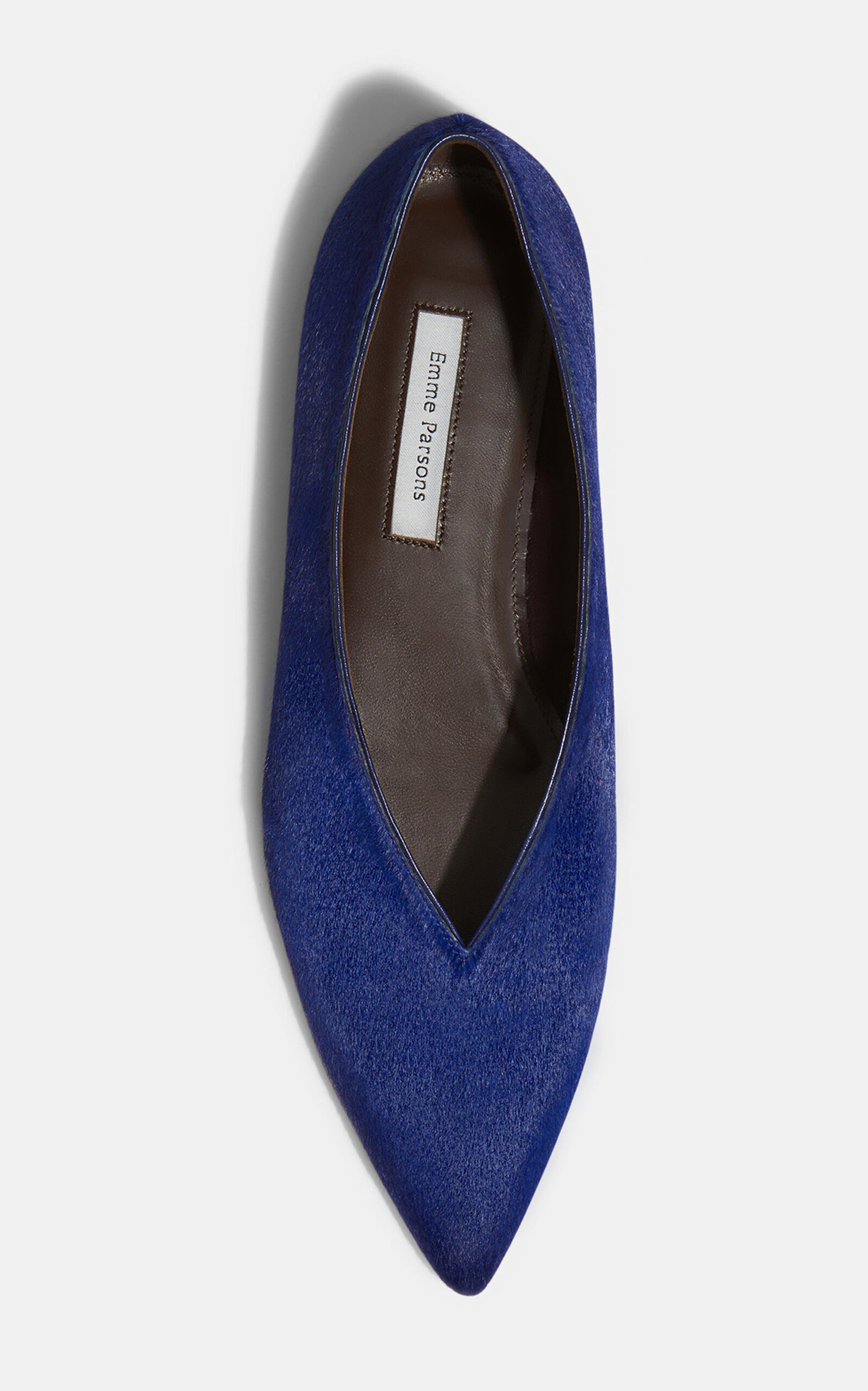 Calf Hair Pointy V-Flats blue - 3