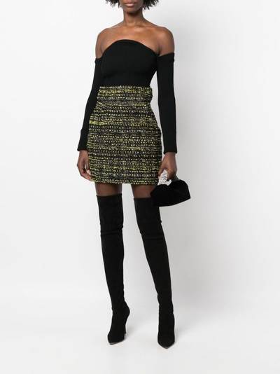 ALEXANDRE VAUTHIER bouclé high-waisted skirt outlook