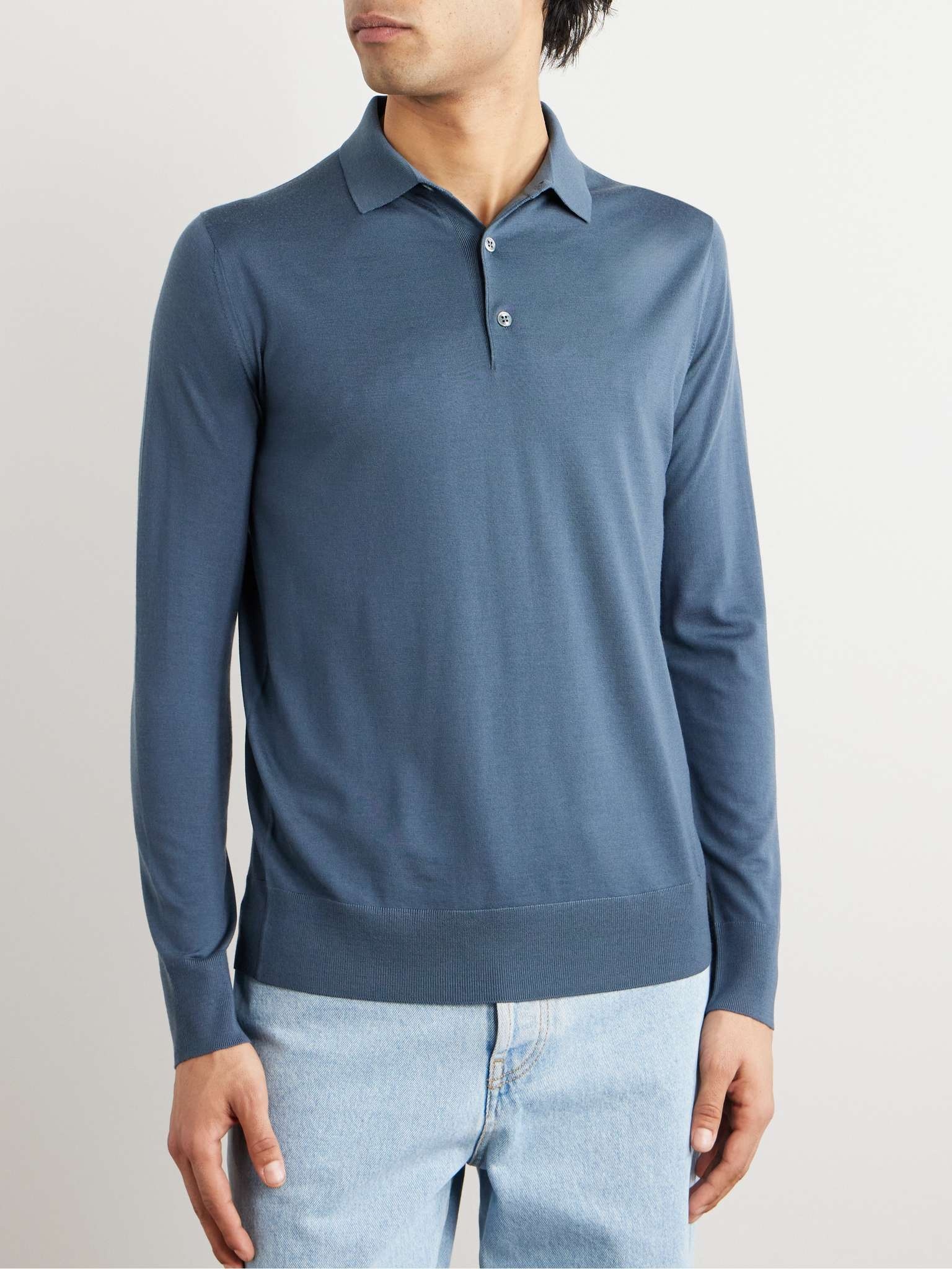 Slim-Fit Wish Virgin Wool Polo Shirt - 3