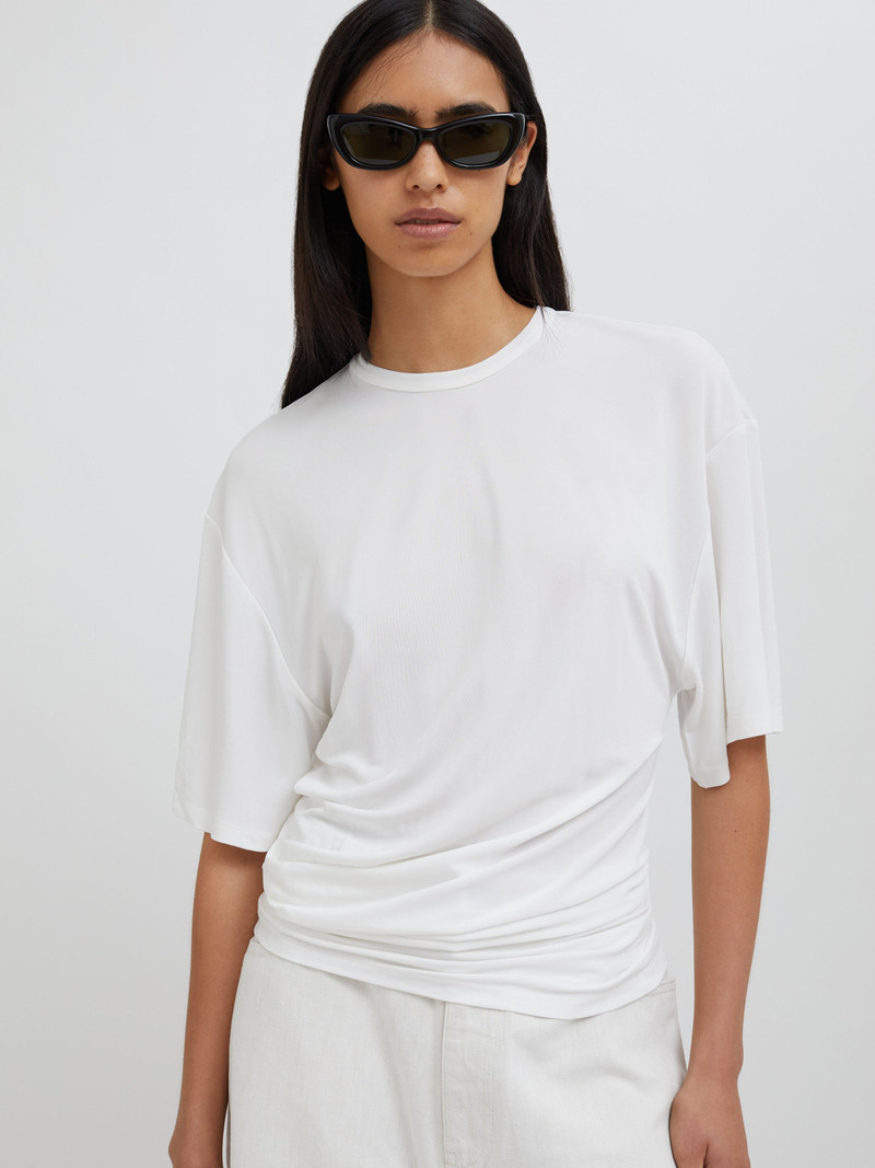 Side Cowl Waist Tee 1