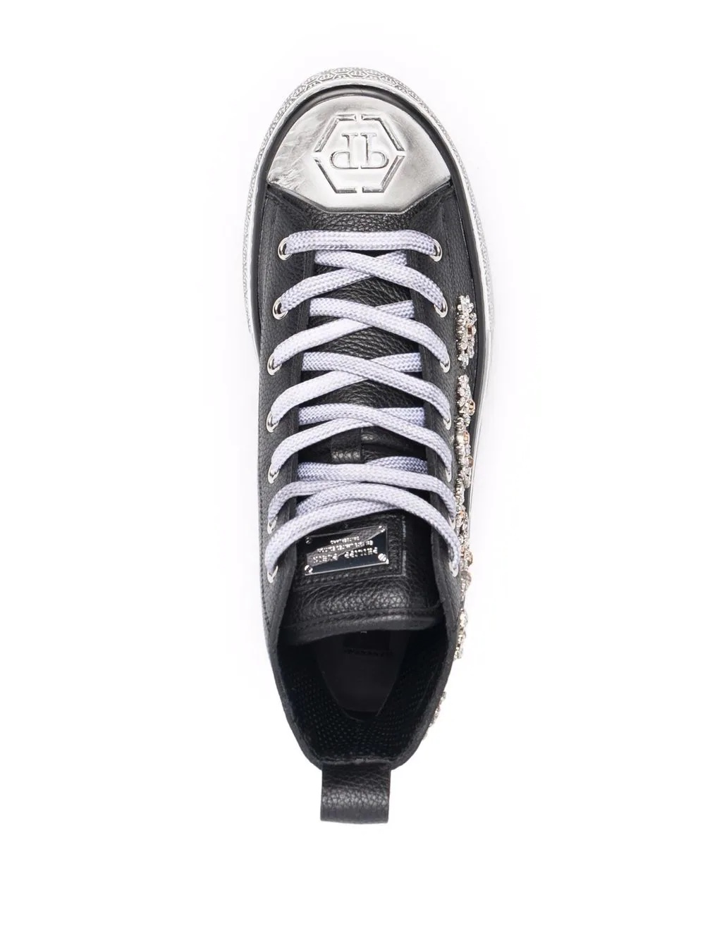 Megastar crystal-embellished high-top sneakers - 4