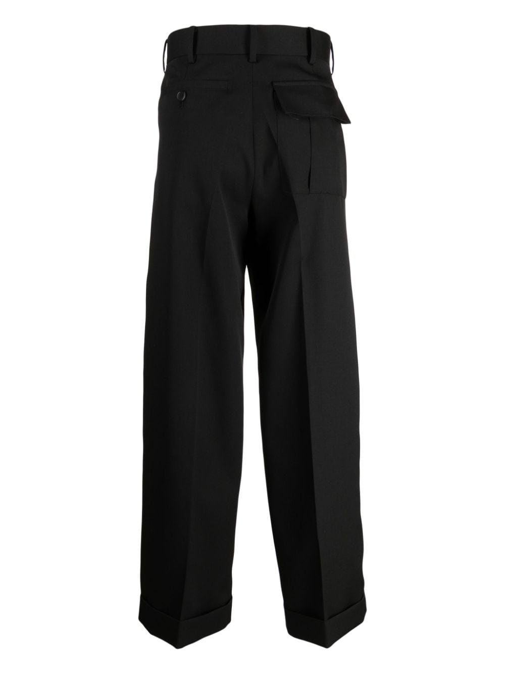 pleated straight-leg wool trousers - 2