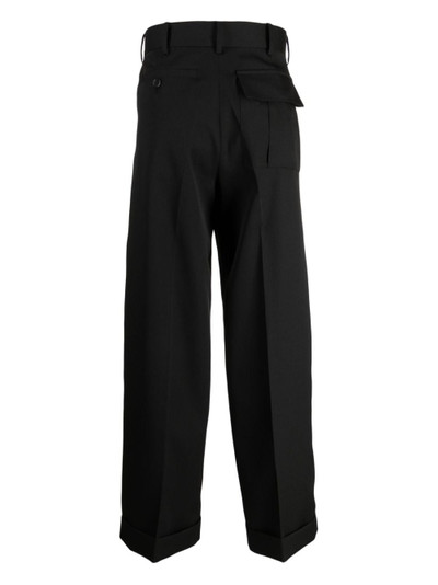 UNDERCOVER pleated straight-leg wool trousers outlook