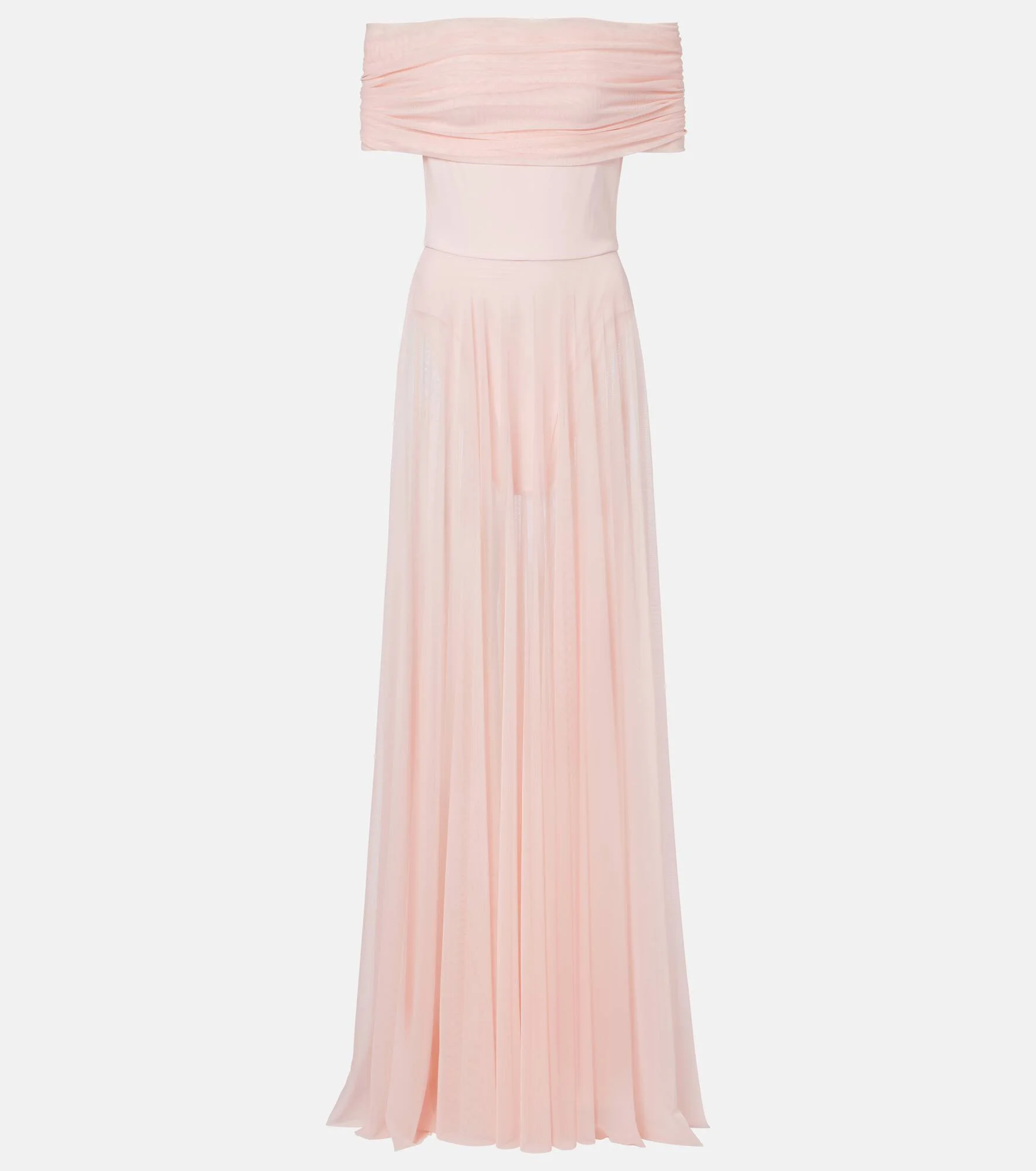 Semi-sheer mesh maxi dress - 1
