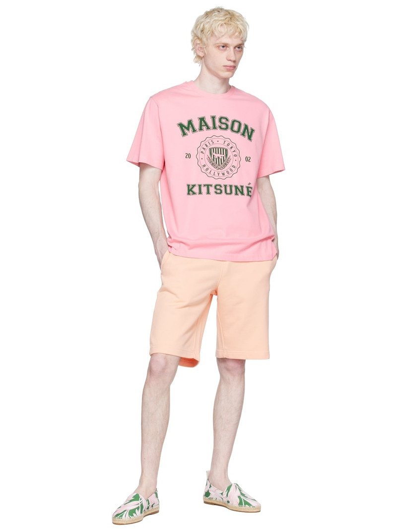 Maison Kitsuné Orange Hotel Olympia Edition Fox Head Shorts outlook