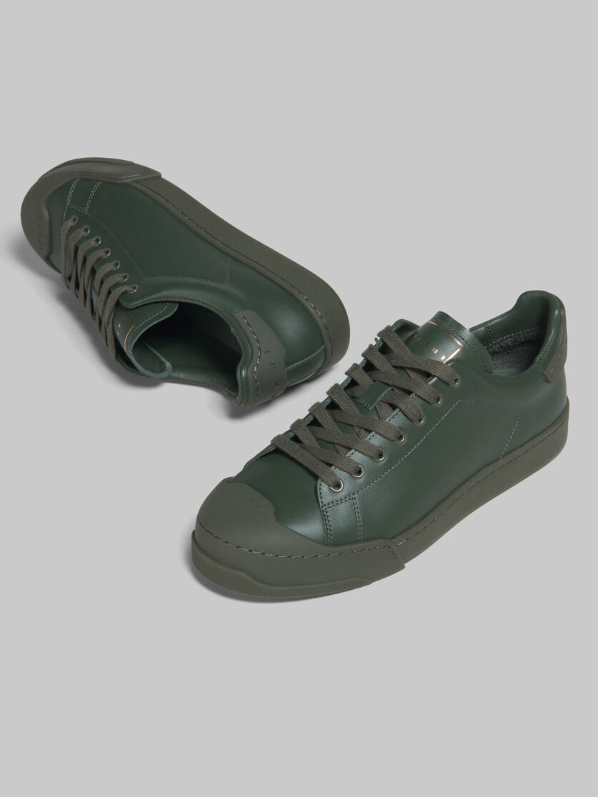 DADA BUMPER SNEAKER IN GREEN LEATHER - 5