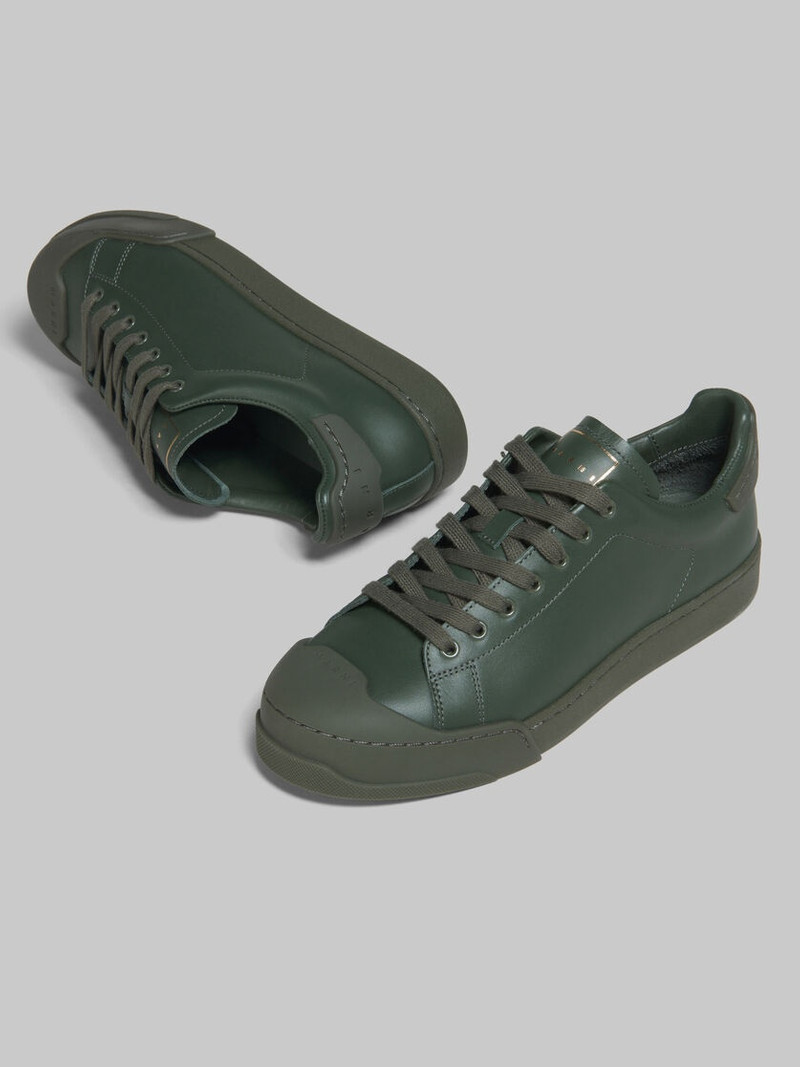 DADA BUMPER SNEAKER IN GREEN LEATHER 5