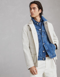Brunello Cucinelli Techno cotton gabardine field jacket with