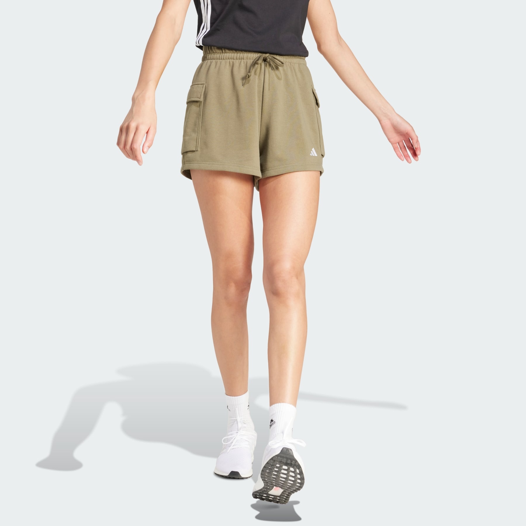 Essentials Small Logo French Terry Cargo Shorts - 2