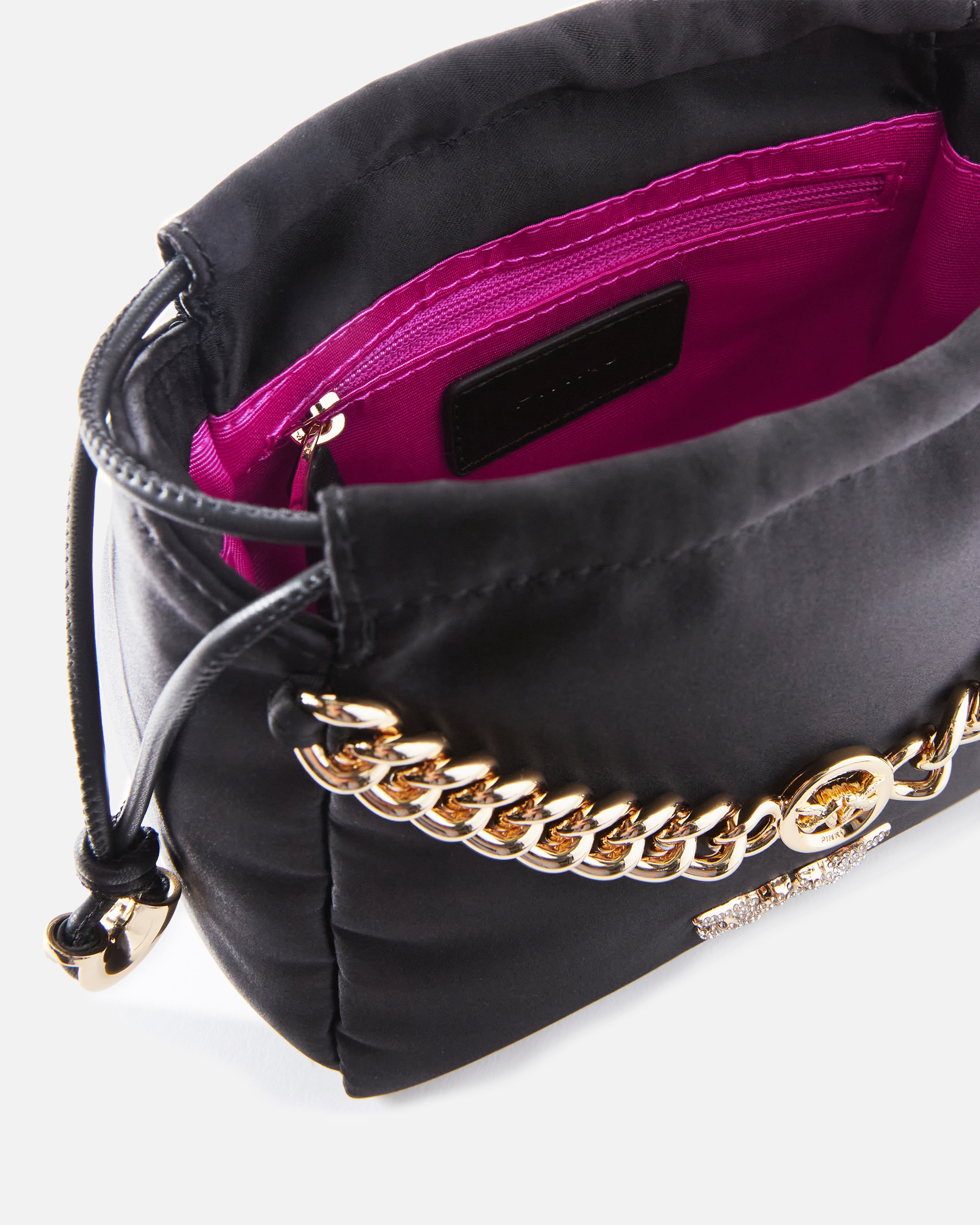 SATIN MINI CLUTCH BAG WITH CHAIN - 4