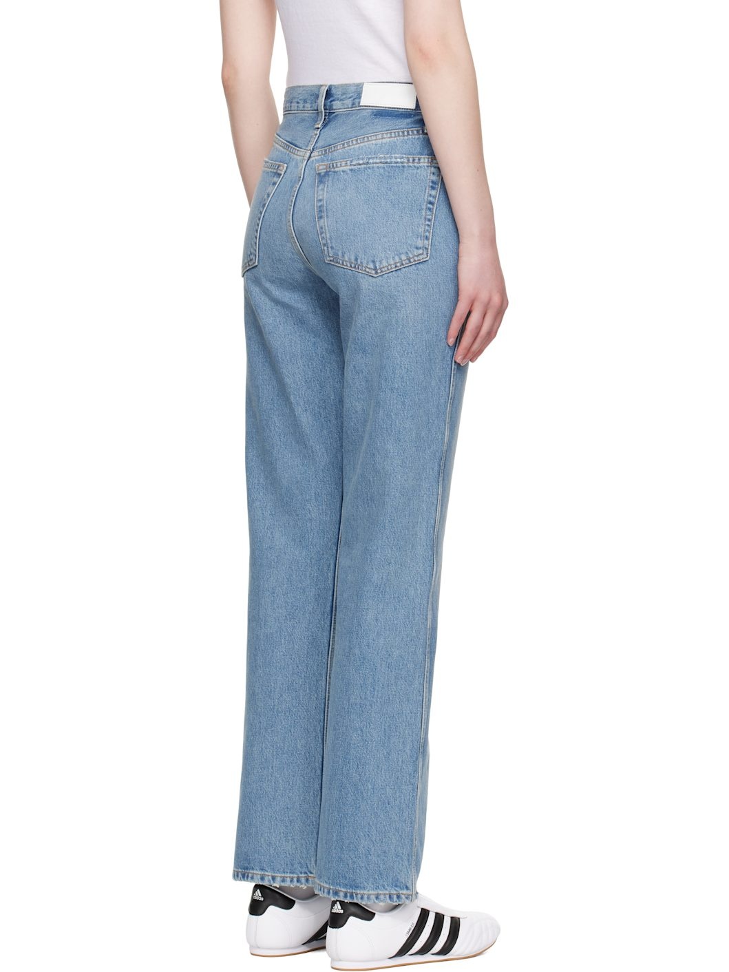 Blue High Rise Loose Jeans - 3