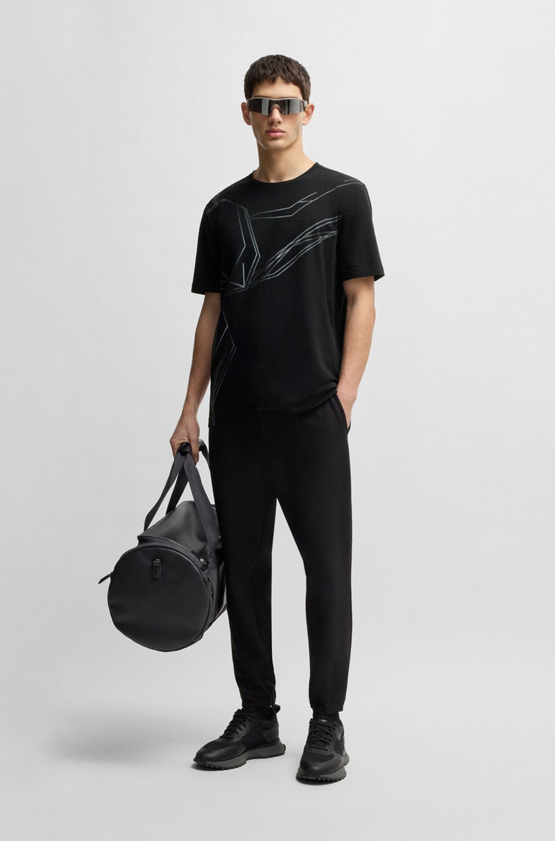 BOSS STRETCH-COTTON T-SHIRT WITH DEGRADÉ PRINT outlook