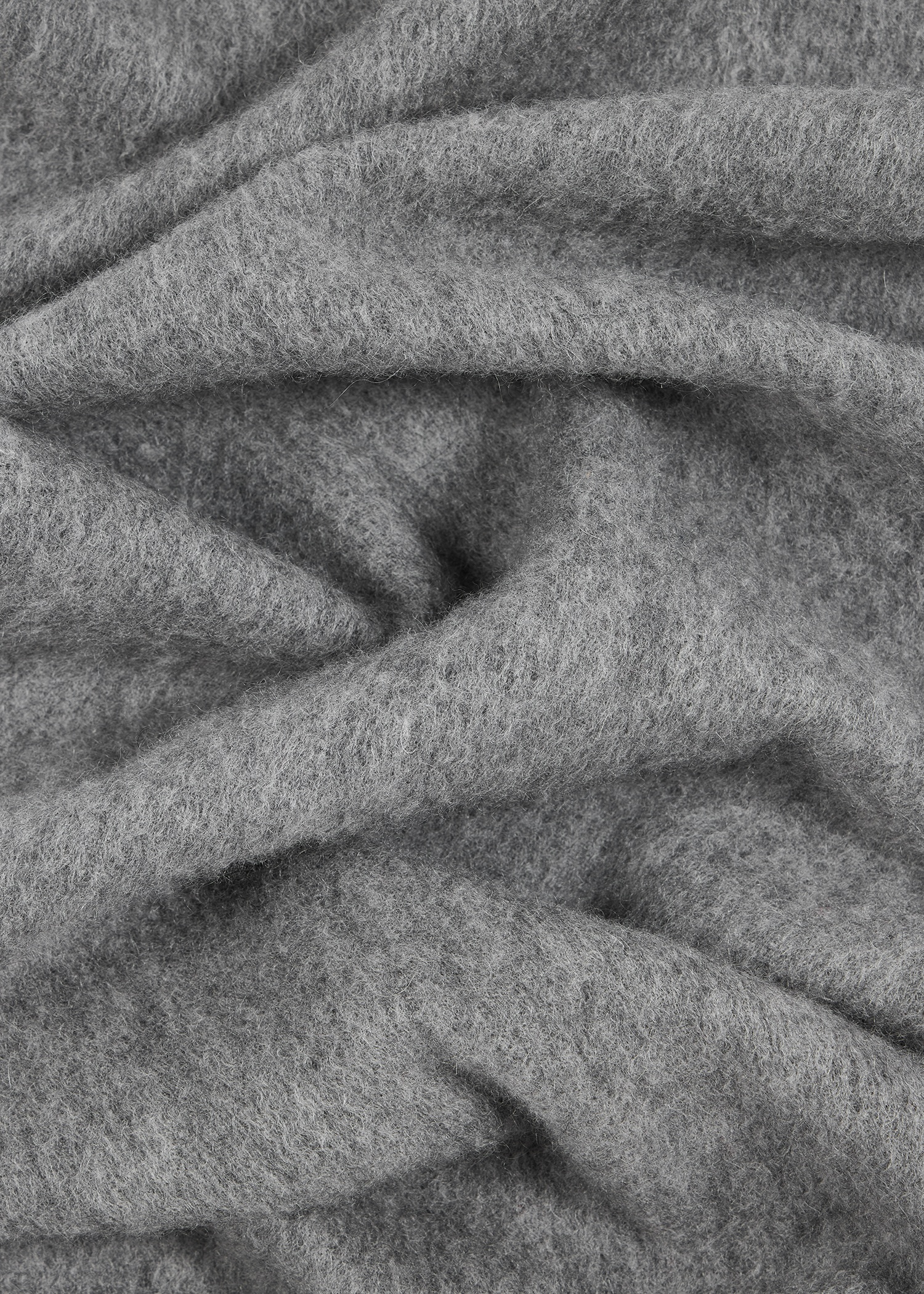 Grey Tonal Embroidered Logo Cashmere Scarf - 4