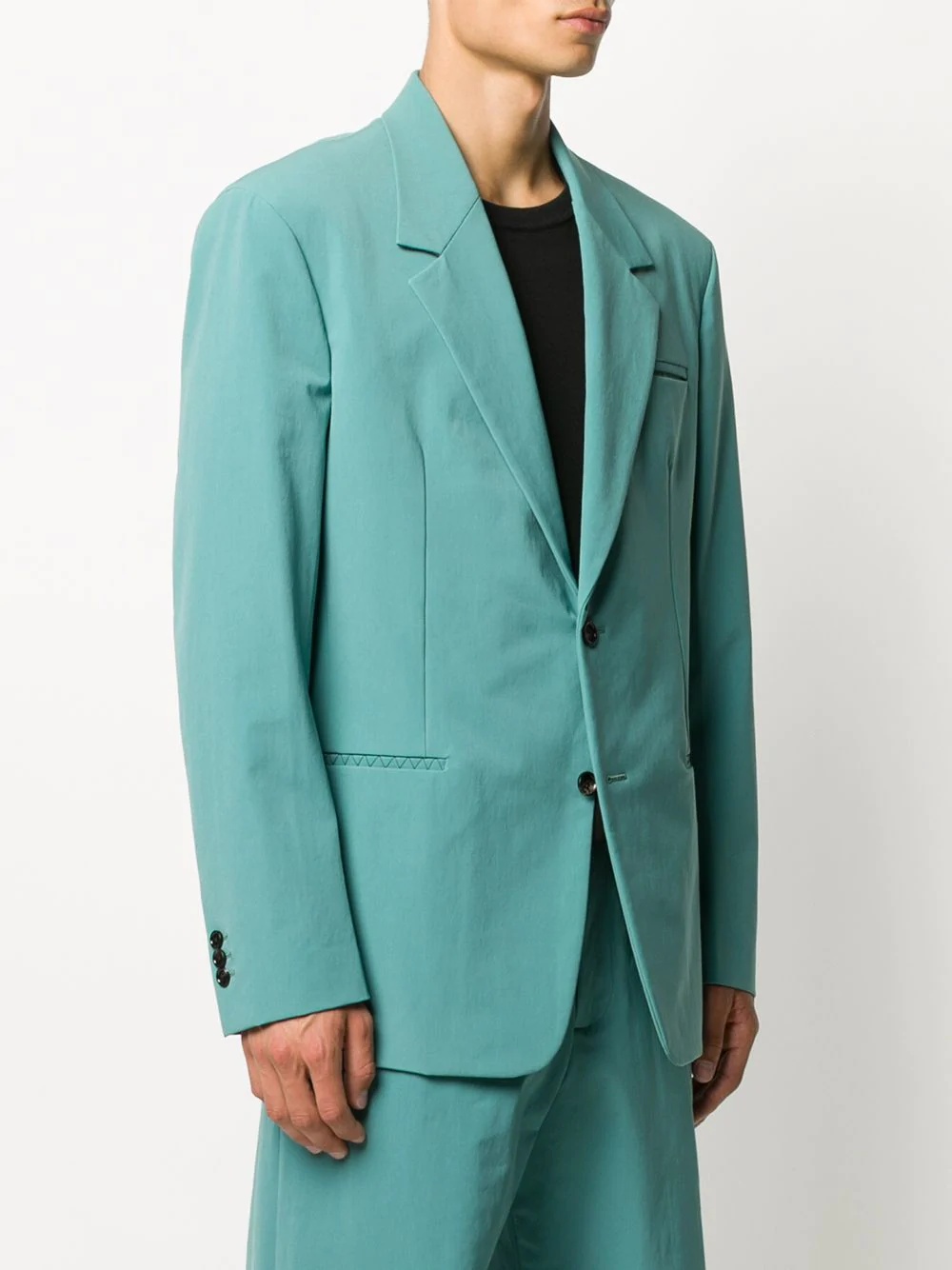 notched-lapel single-breasted blazer - 3