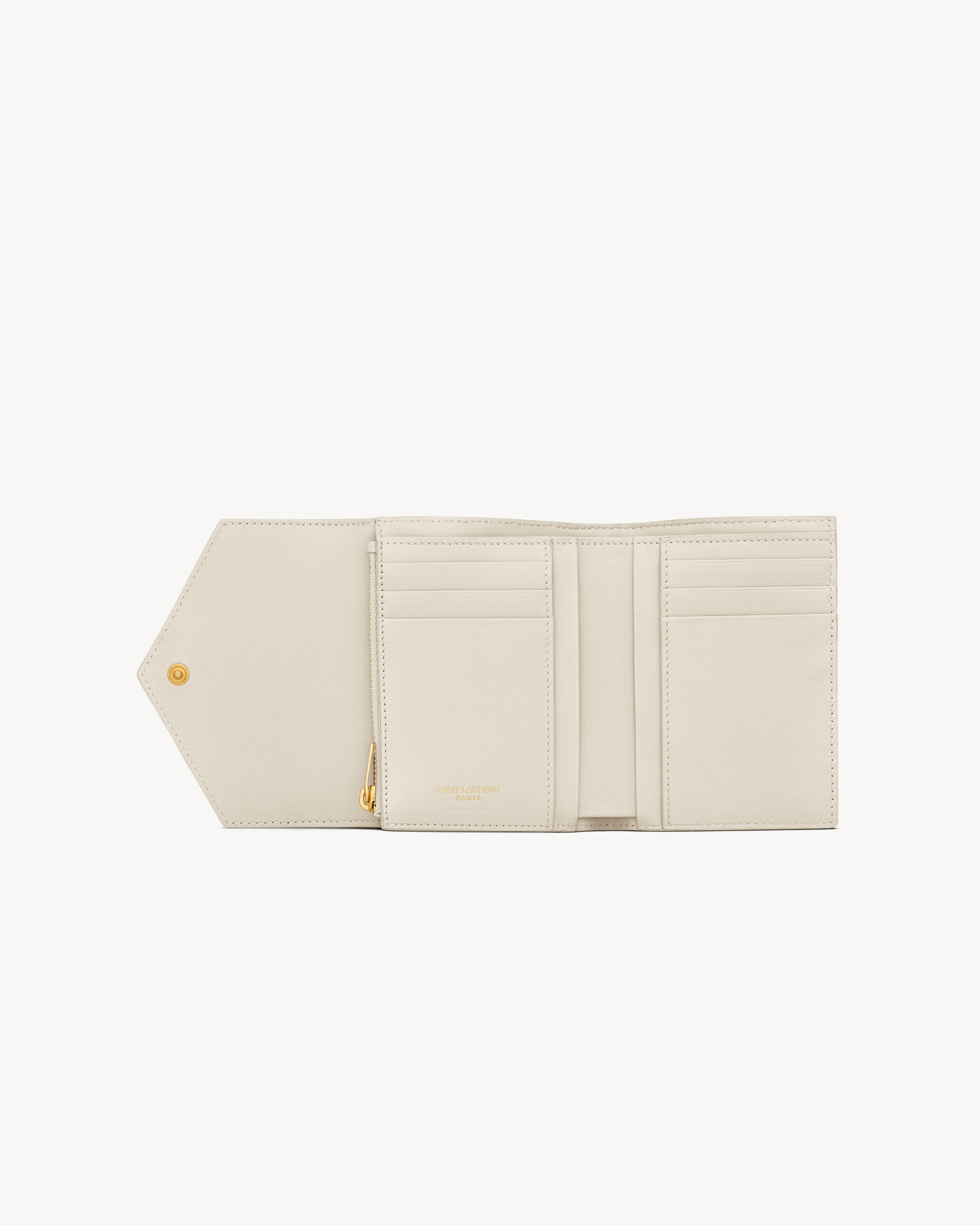 CASSANDRE MATELASSÉ COMPACT TRI FOLD WALLET IN LAMBSKIN - 4
