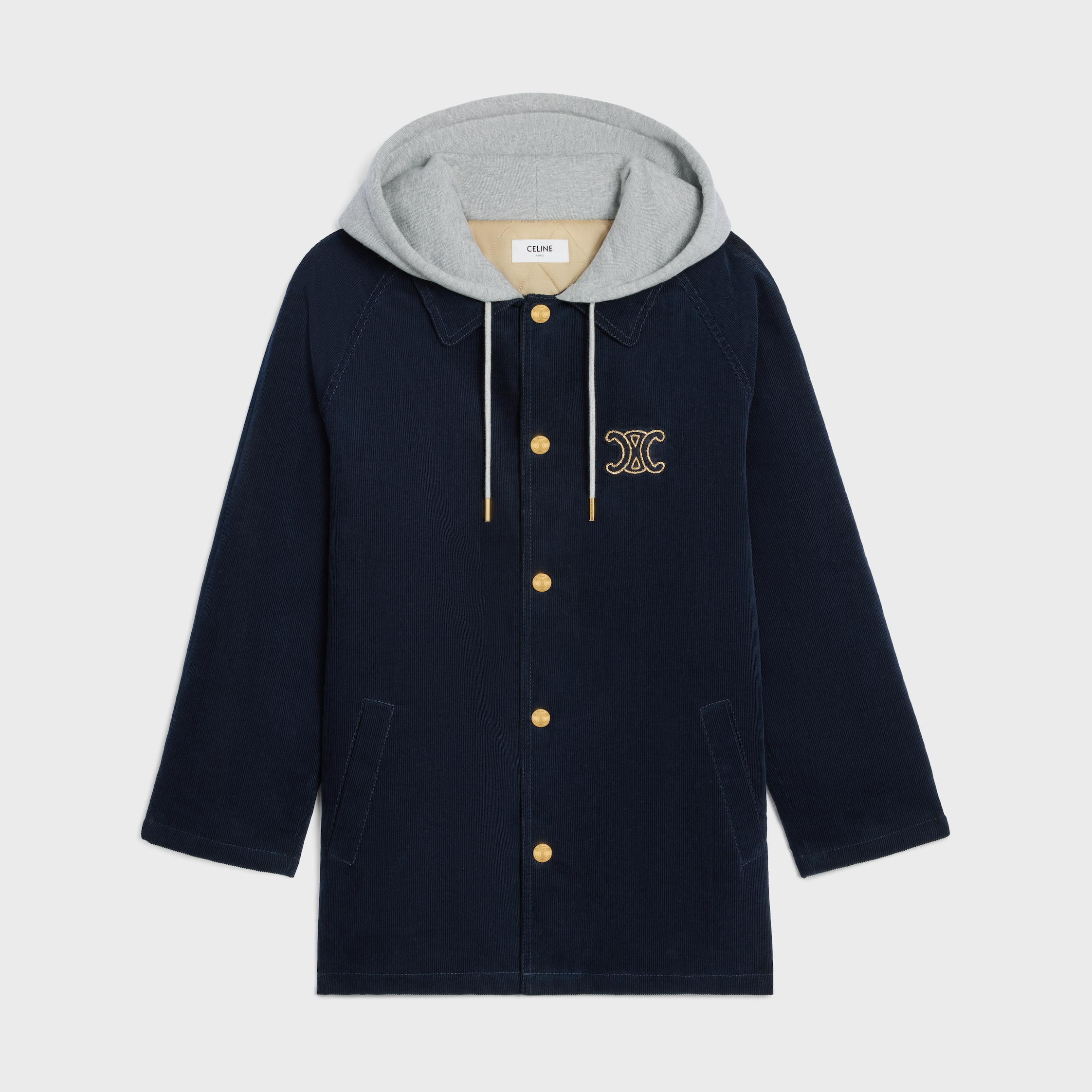 triomphe car coat jacket in corduroy - 1