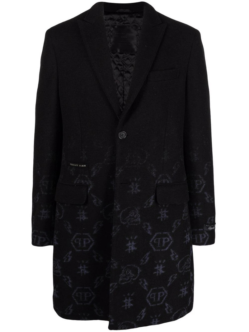 monogram jacquard coat 1