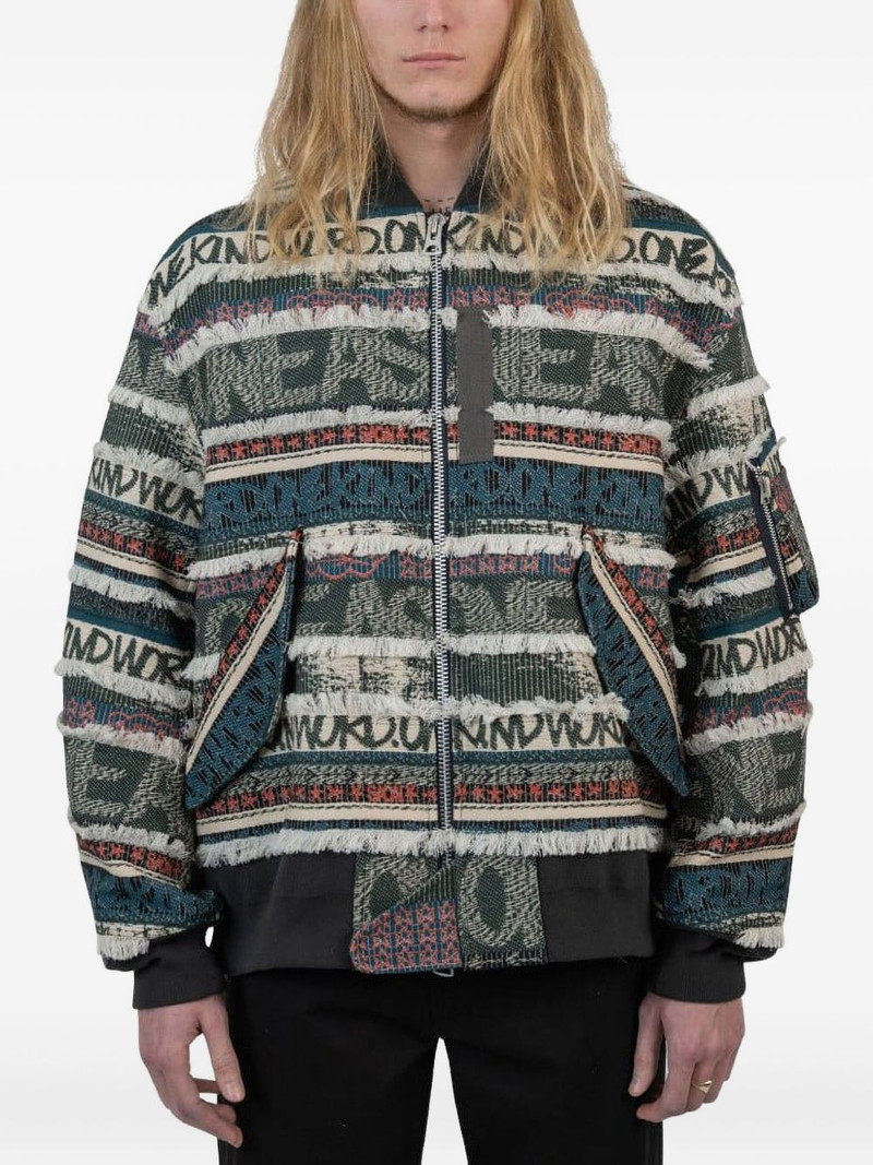 x Eric Haze jacquard-pattern bomber jacket 1