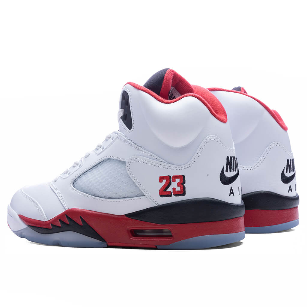 AIR JORDAN 5 RETRO OG FIRE RED 'BLACK TONGUE' - WHITE/FIRE RED/BLACK - 3