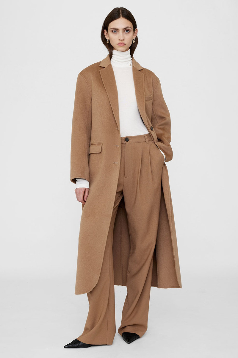 ANINE BING Quinn Coat - Camel Cashmere Blend outlook