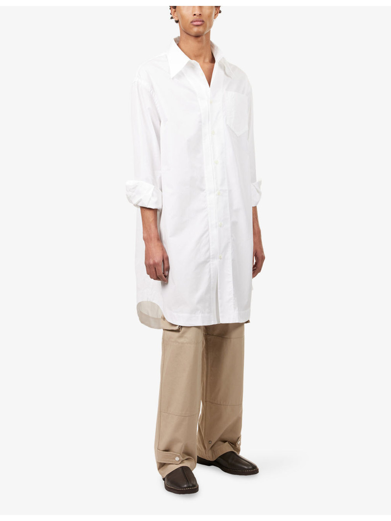 AMI Paris Oversized Long-Line Cotton Shirt outlook