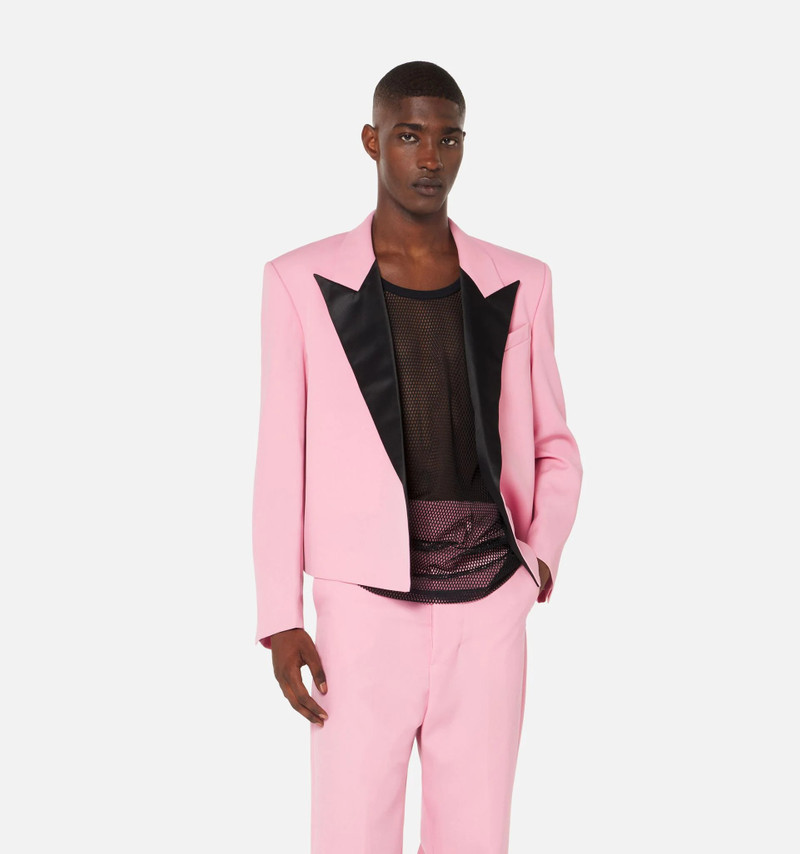 AMI Paris Short Jacket With Contrasted Lapel Collar outlook