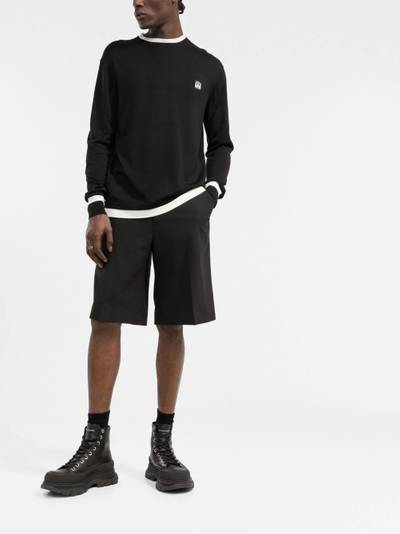 Neil Barrett Music Bolt logo-patch knitted jumper outlook