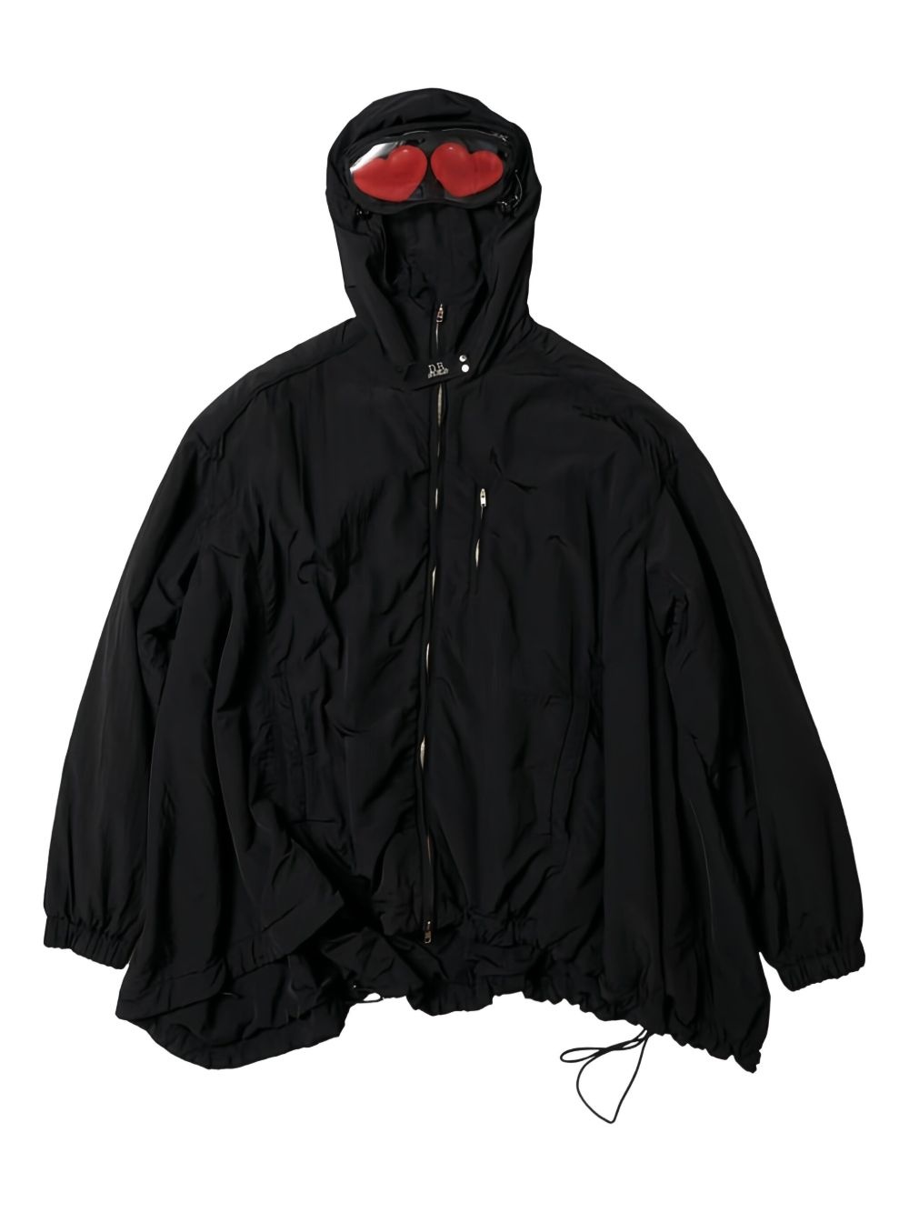 goggle-detail hooded jacket - 3