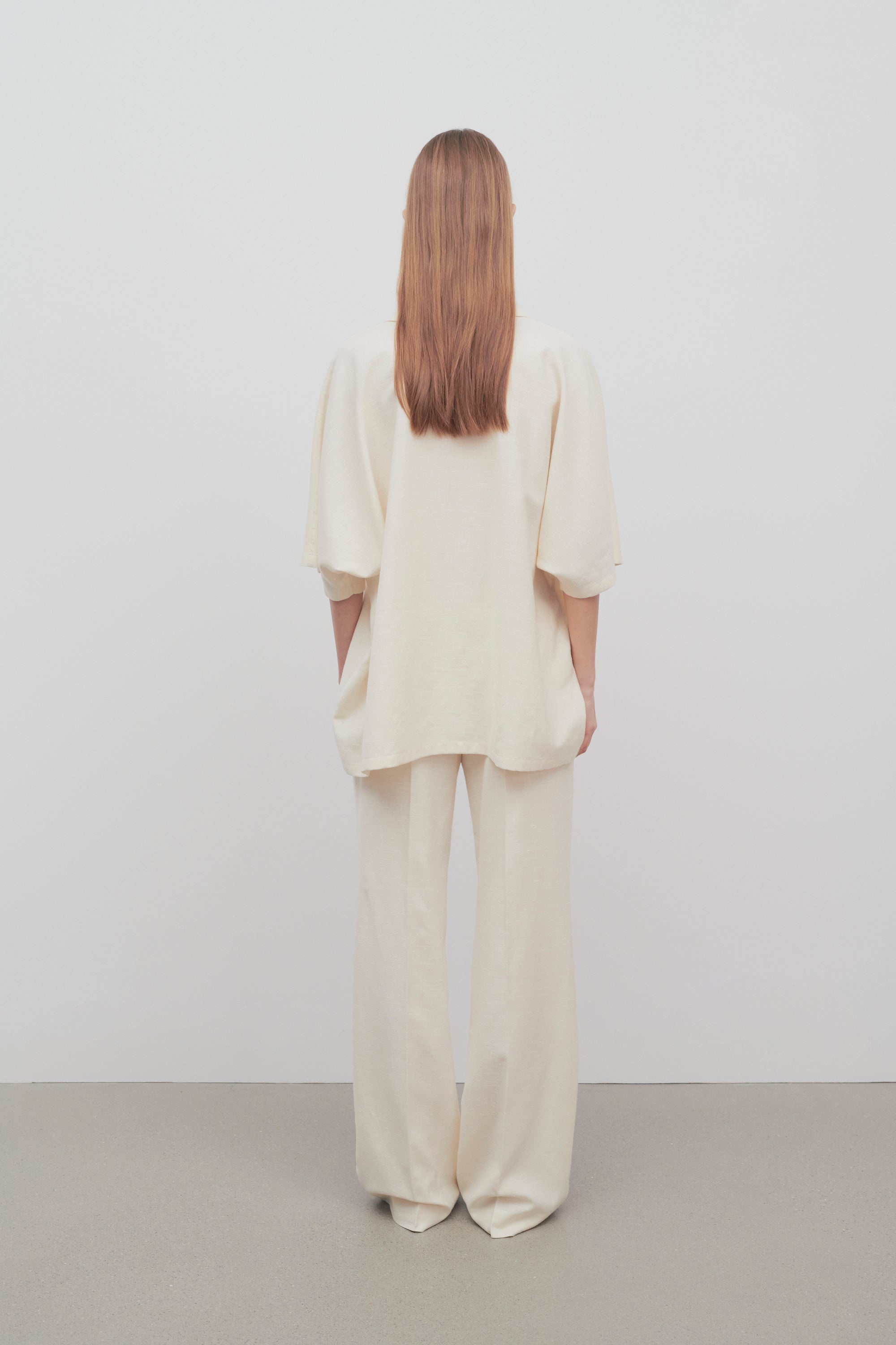 Foulard Pant in Wool, Silk and Linen - 5
