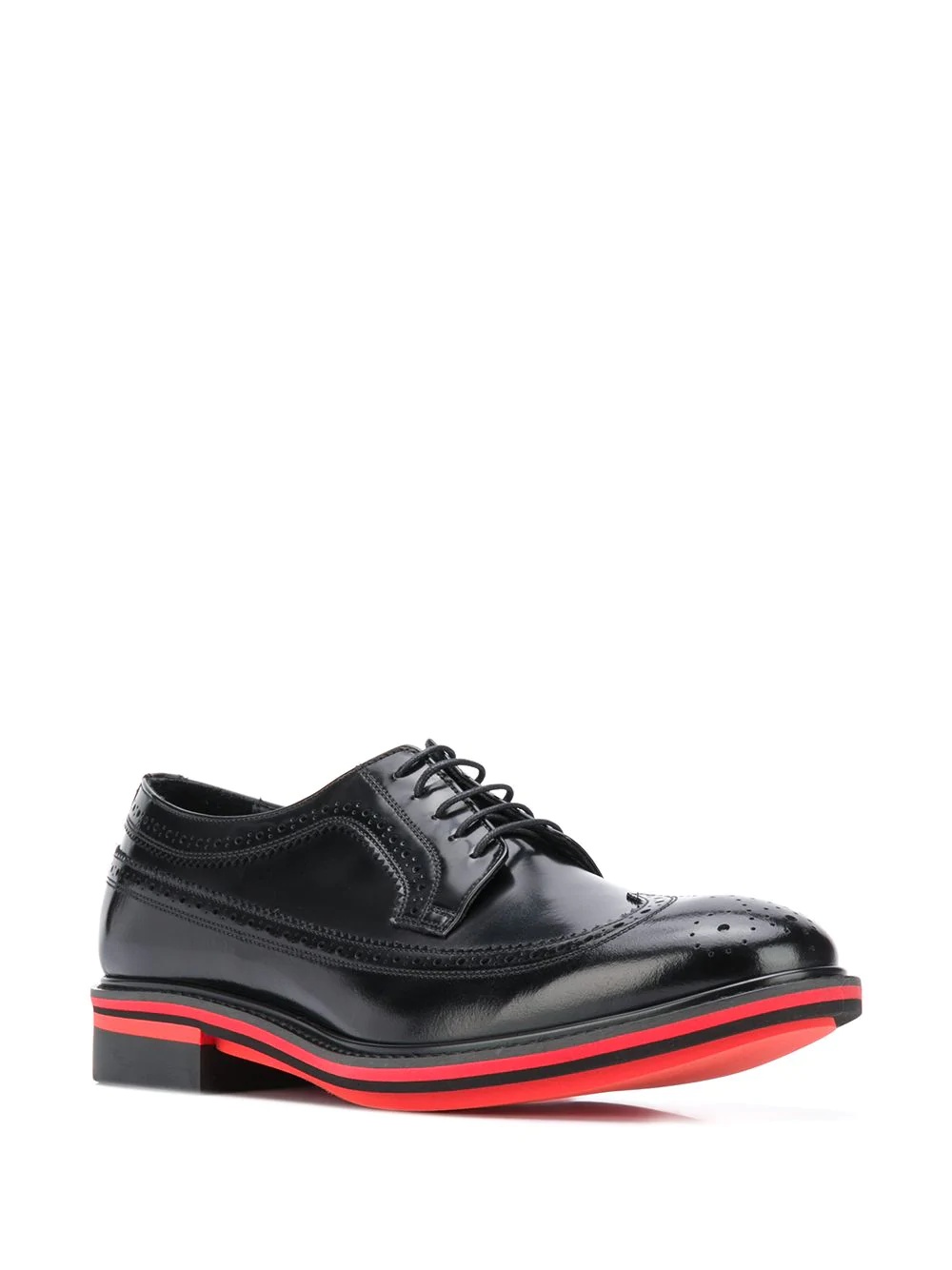 Chase contrast-trimmed leather brogues - 2