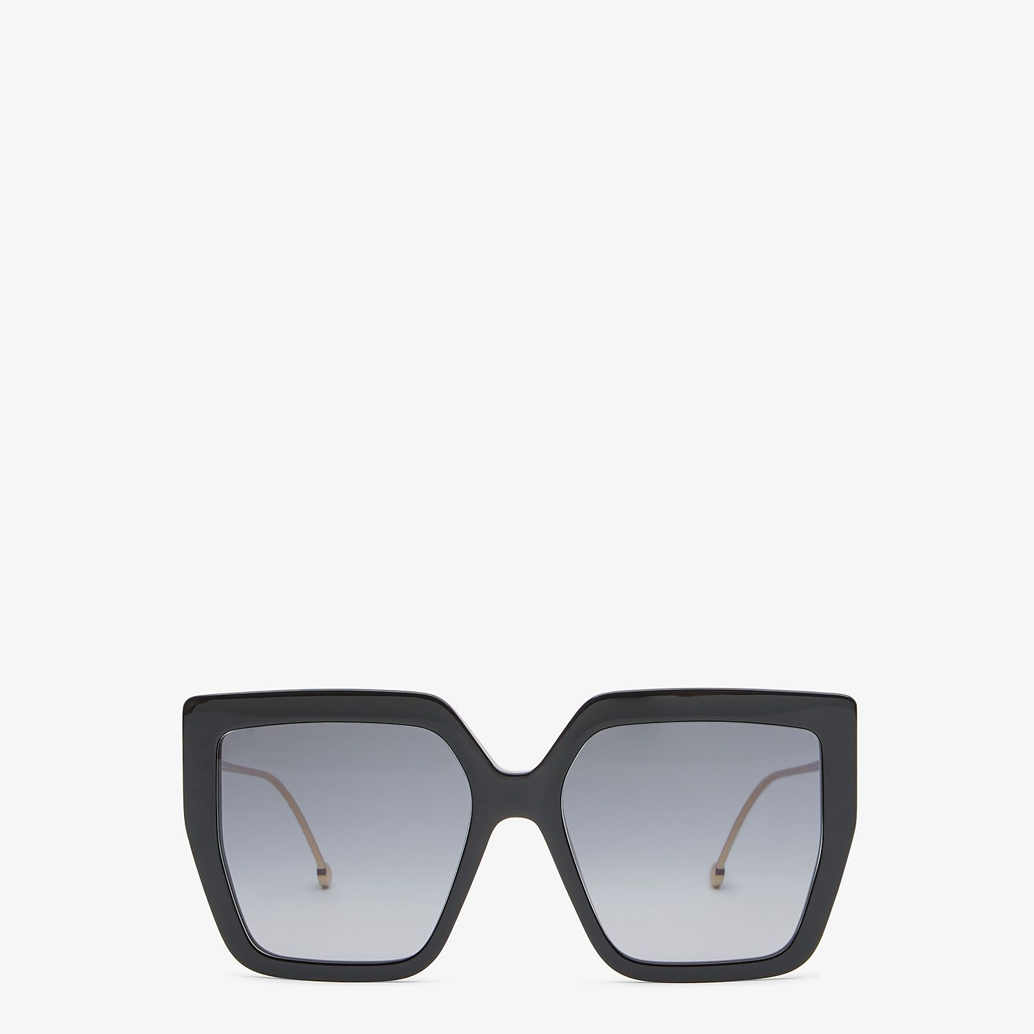 Black acetate and metal sunglasses - 1