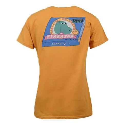 (WMNS) Vans Alphabet Printing Short Sleeve Yellow VN0A4MNK50X - 1