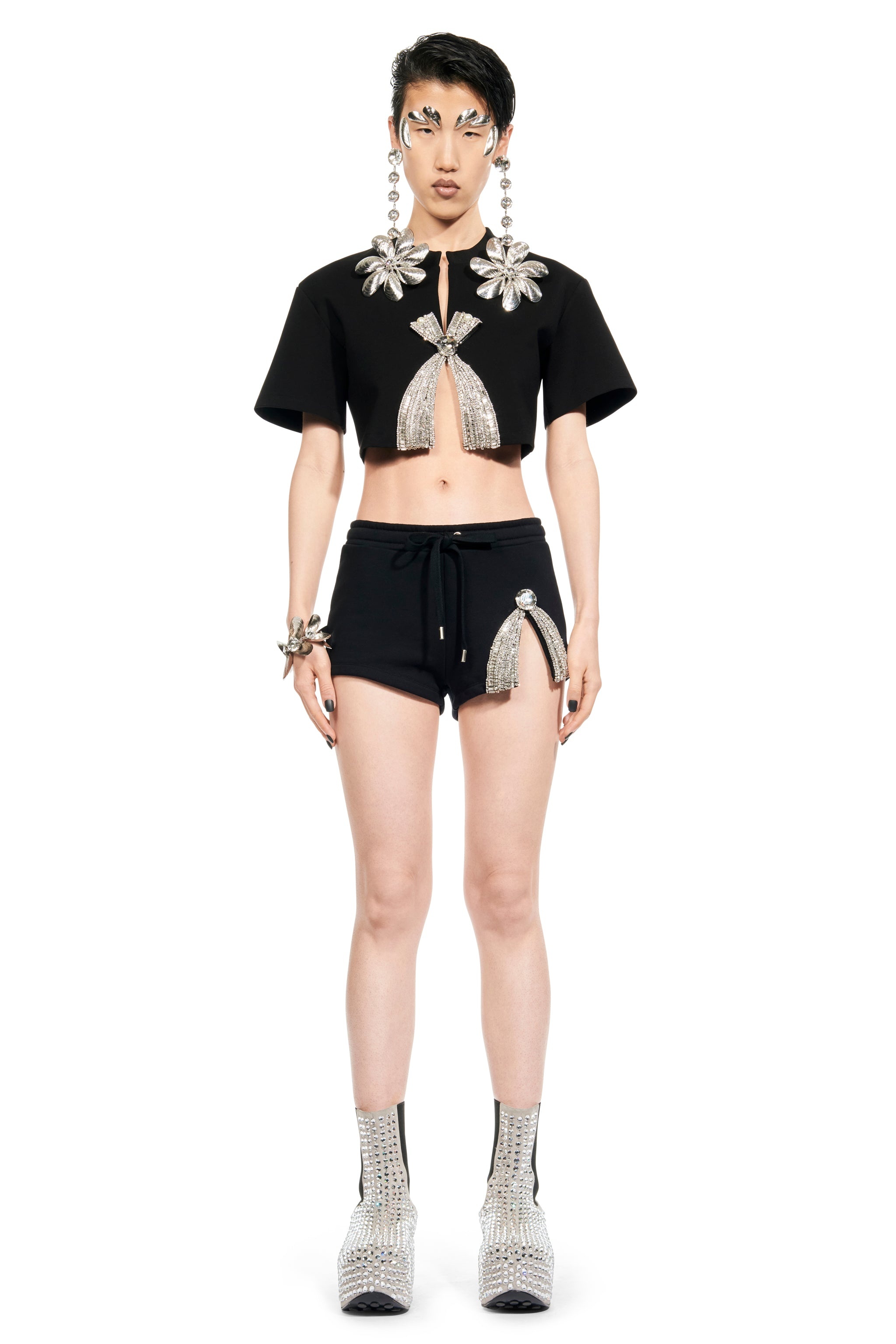 DECO BOW CROPPED T-SHIRT - 4