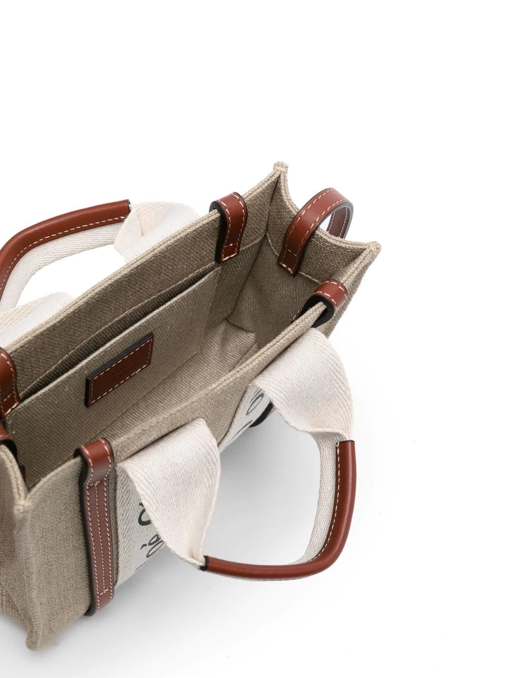 Woody linen tote bag - 6