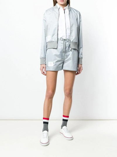 Thom Browne logo-patch track shorts outlook