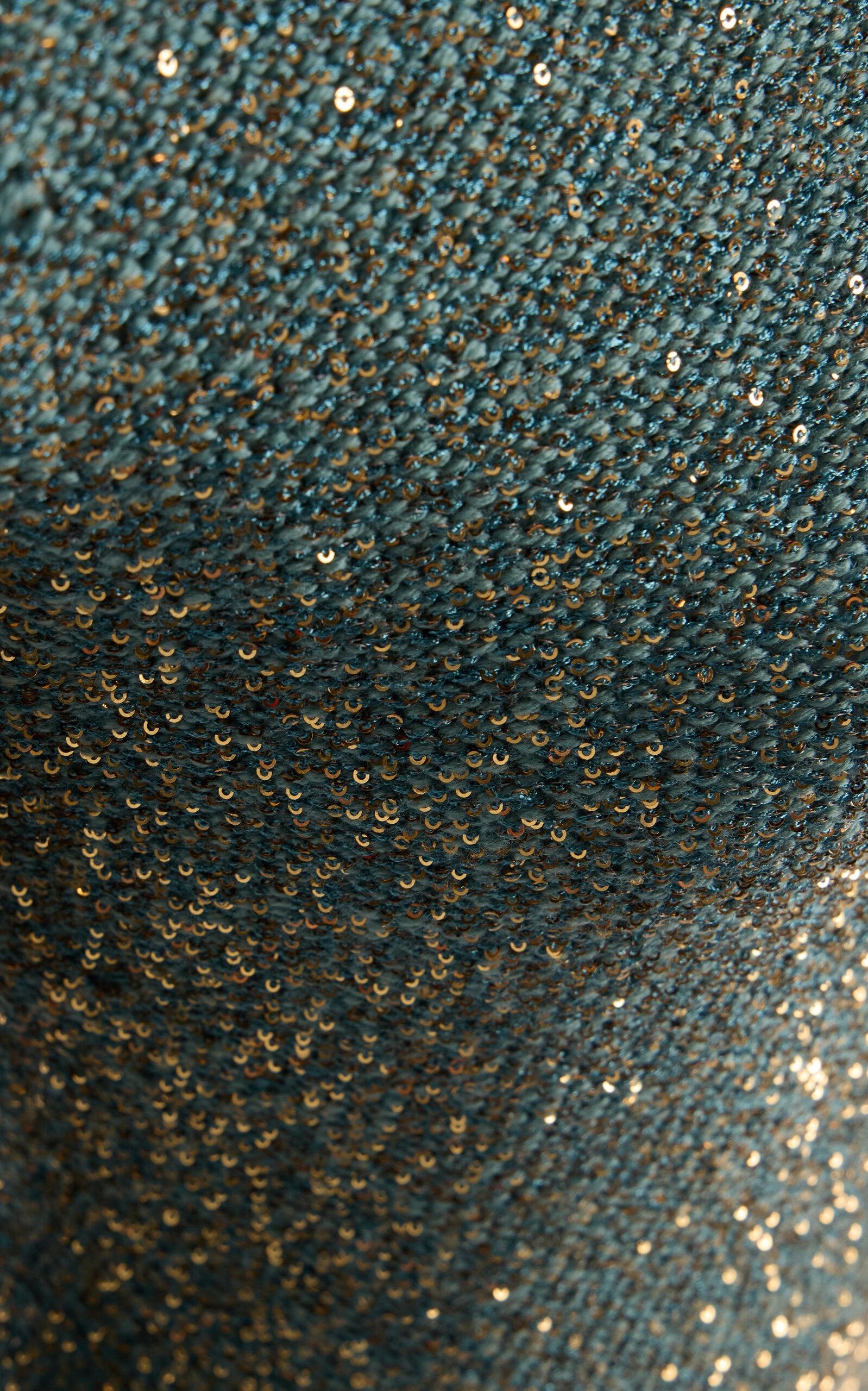 Exclusive Open-Back Sequined Wool-Blend Knit Midi Dress blue - 5