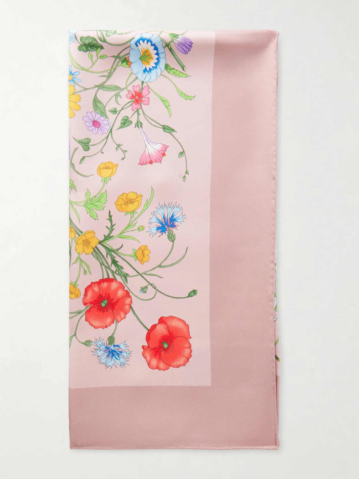 Flora Floral-print Silk-twill Scarf - 1